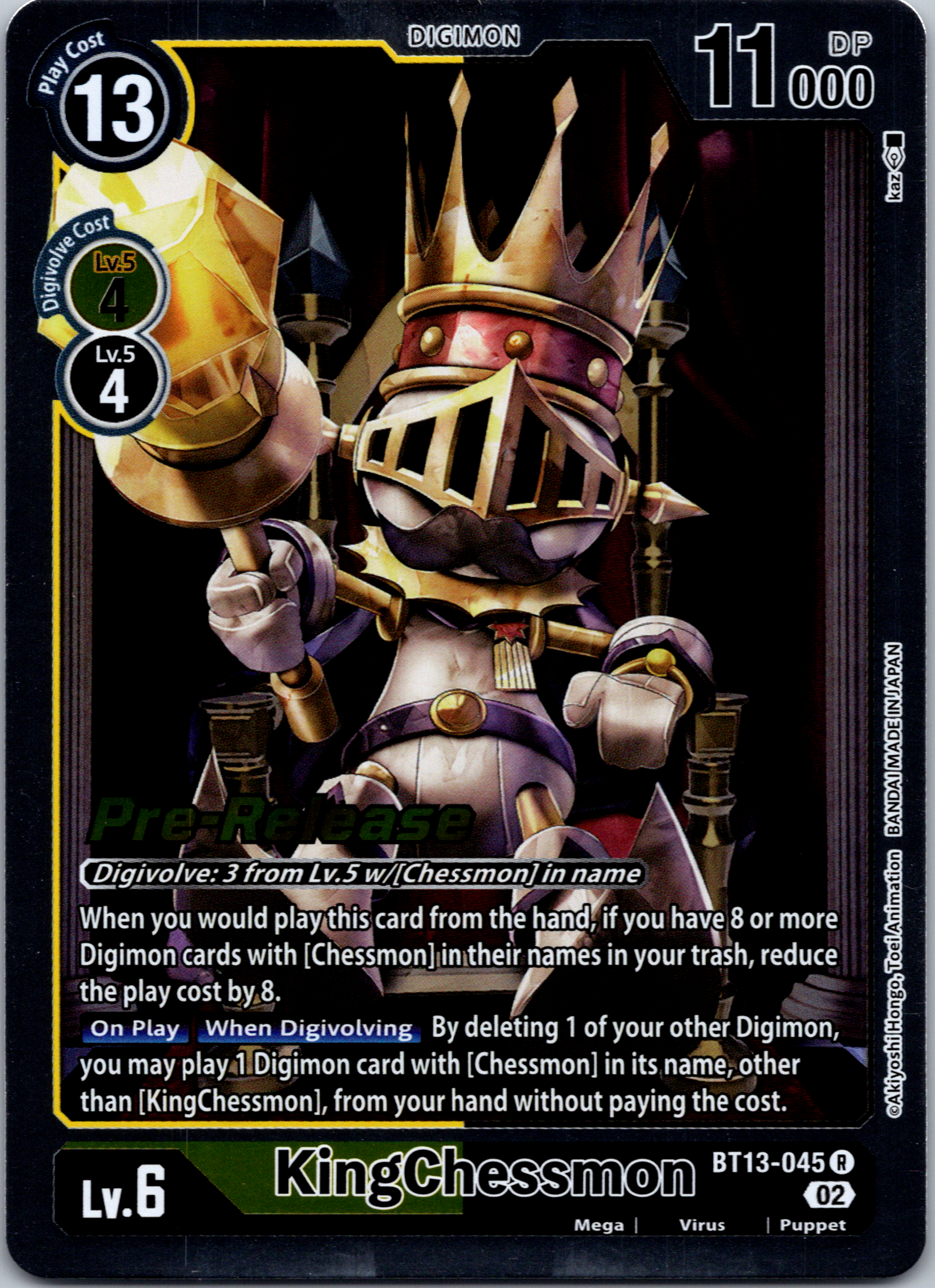 KingChessmon [BT13-045] [Versus Royal Knight Booster Pre-Release Cards] Foil