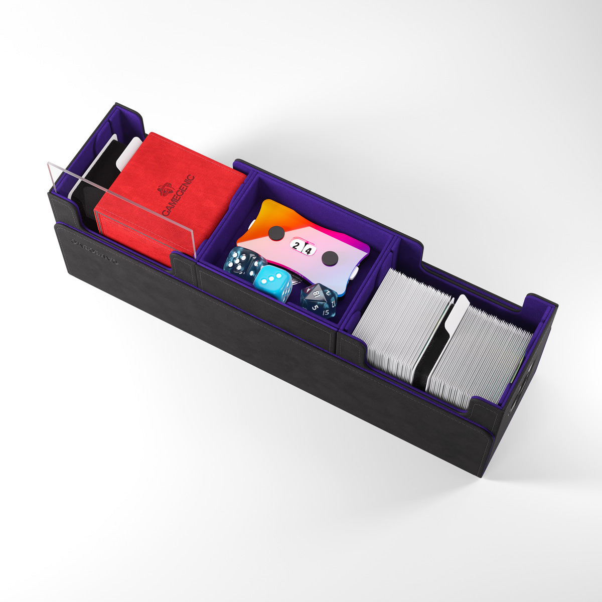 The Academic 266+ XL Convertible Black/Purple Deck Box (266ct)