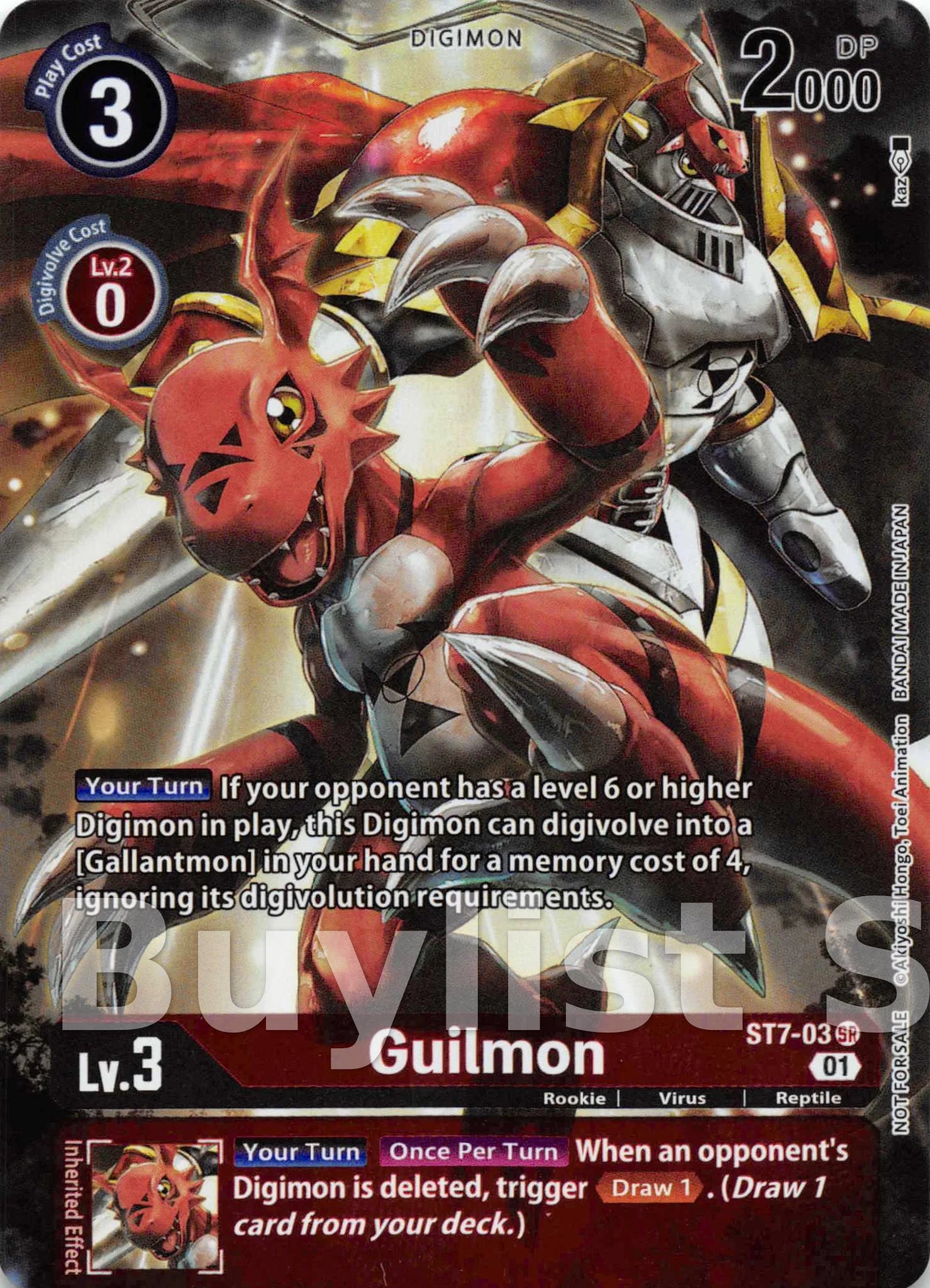 digimon card game gallantmon deck Guilmon (Tamer's Evolution Box 2) [ST7-03 SR] [Starter Deck 07: Gallan