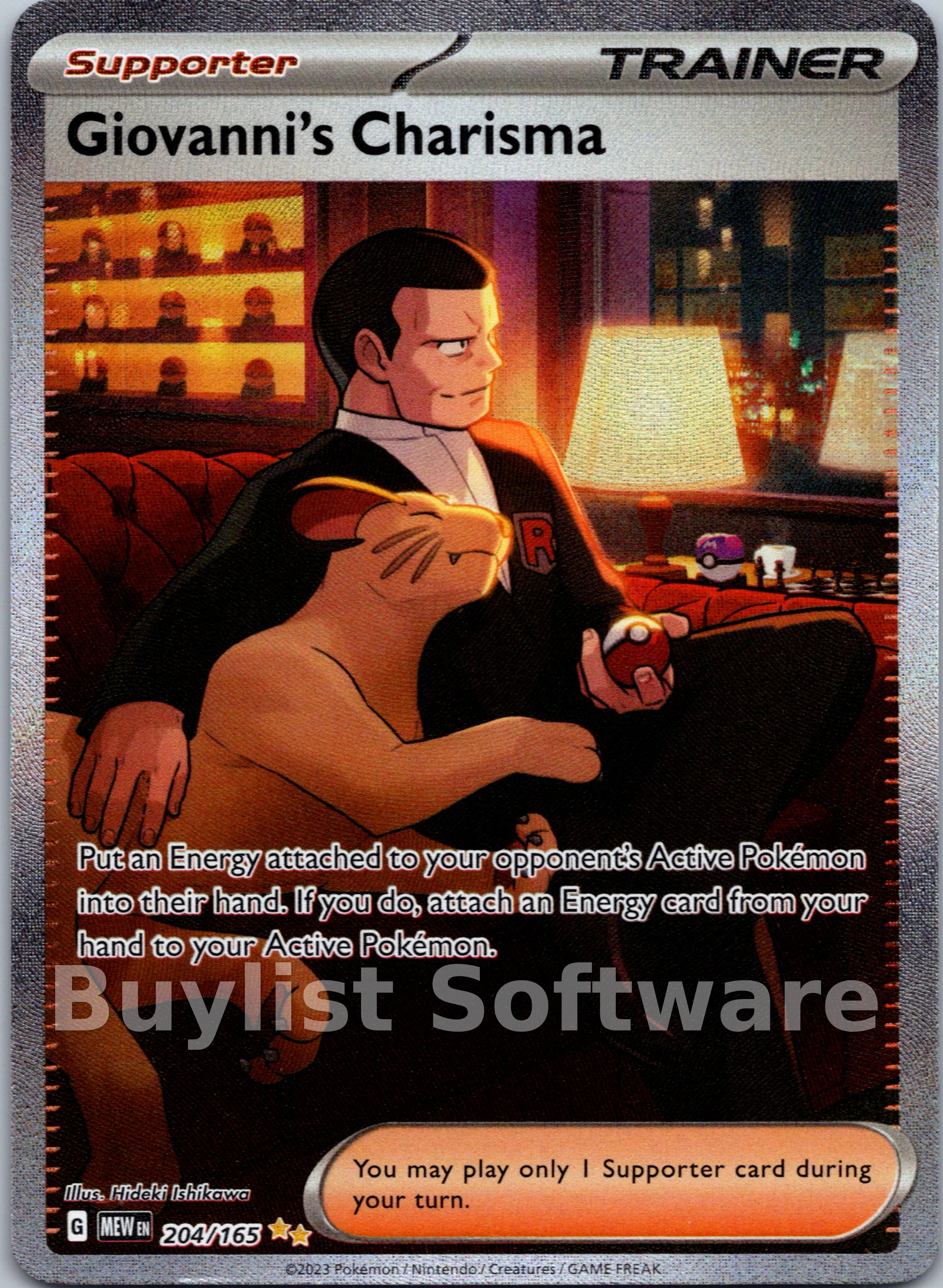 Giovanni's Charisma [204/165] [Scarlet & Violet 151] Holofoil
