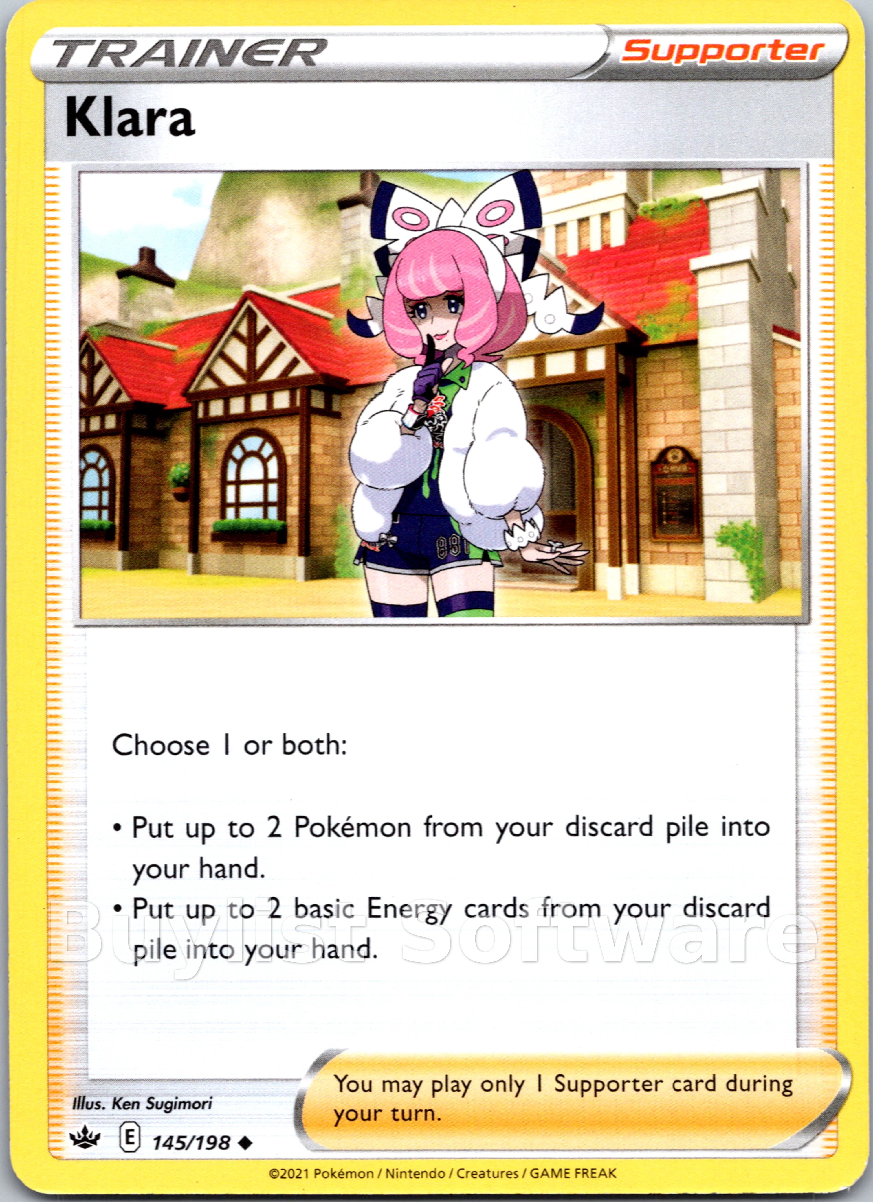 pokemon klara trainer card Klara [145/198] [Chilling Reign]