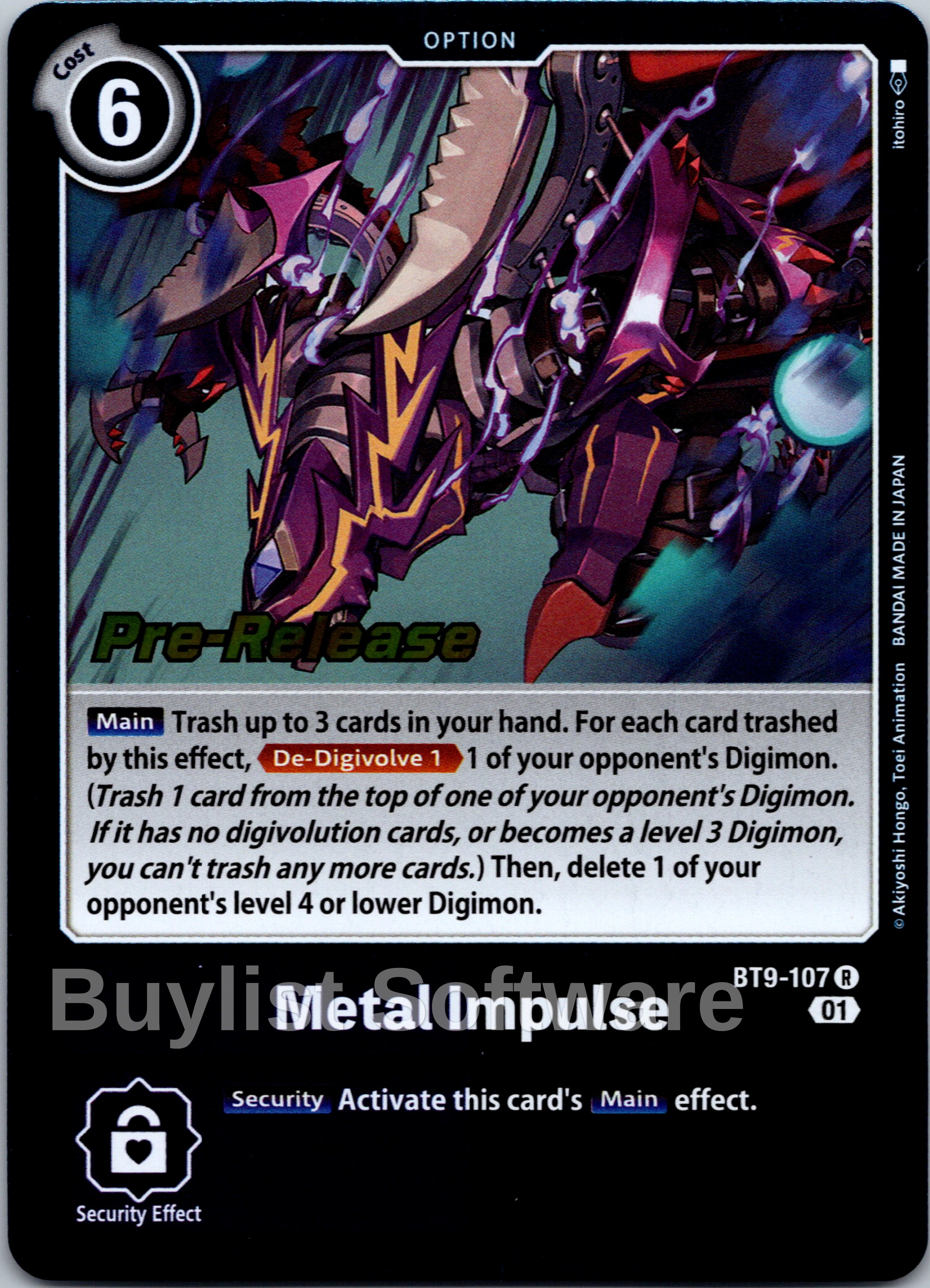 Metal Impulse [BT9-107] [X Record Pre-Release Cards] Foil