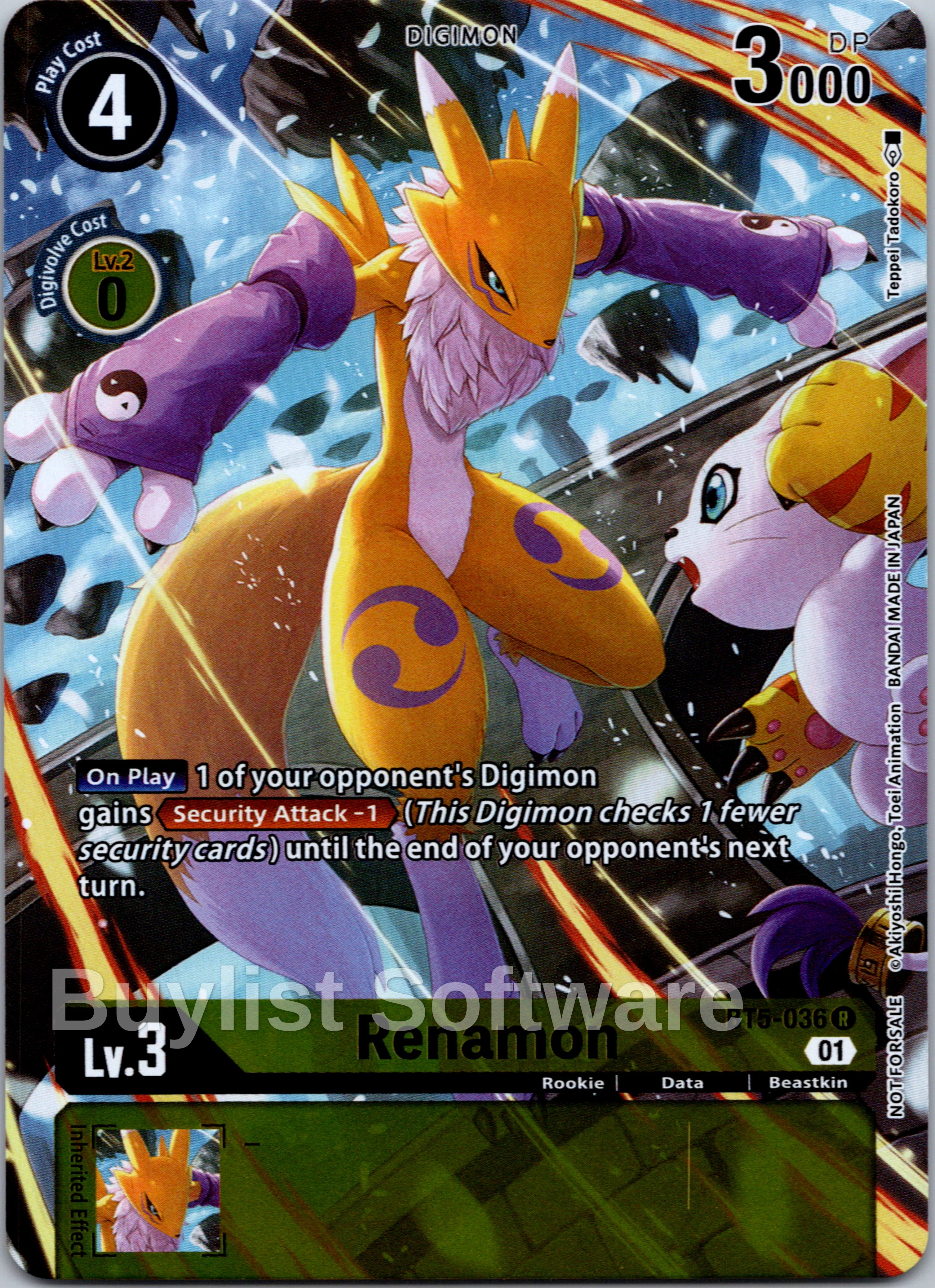 Renamon (Tamer's Card Set 1) [BT5-036] [Battle of Omni] Foil
