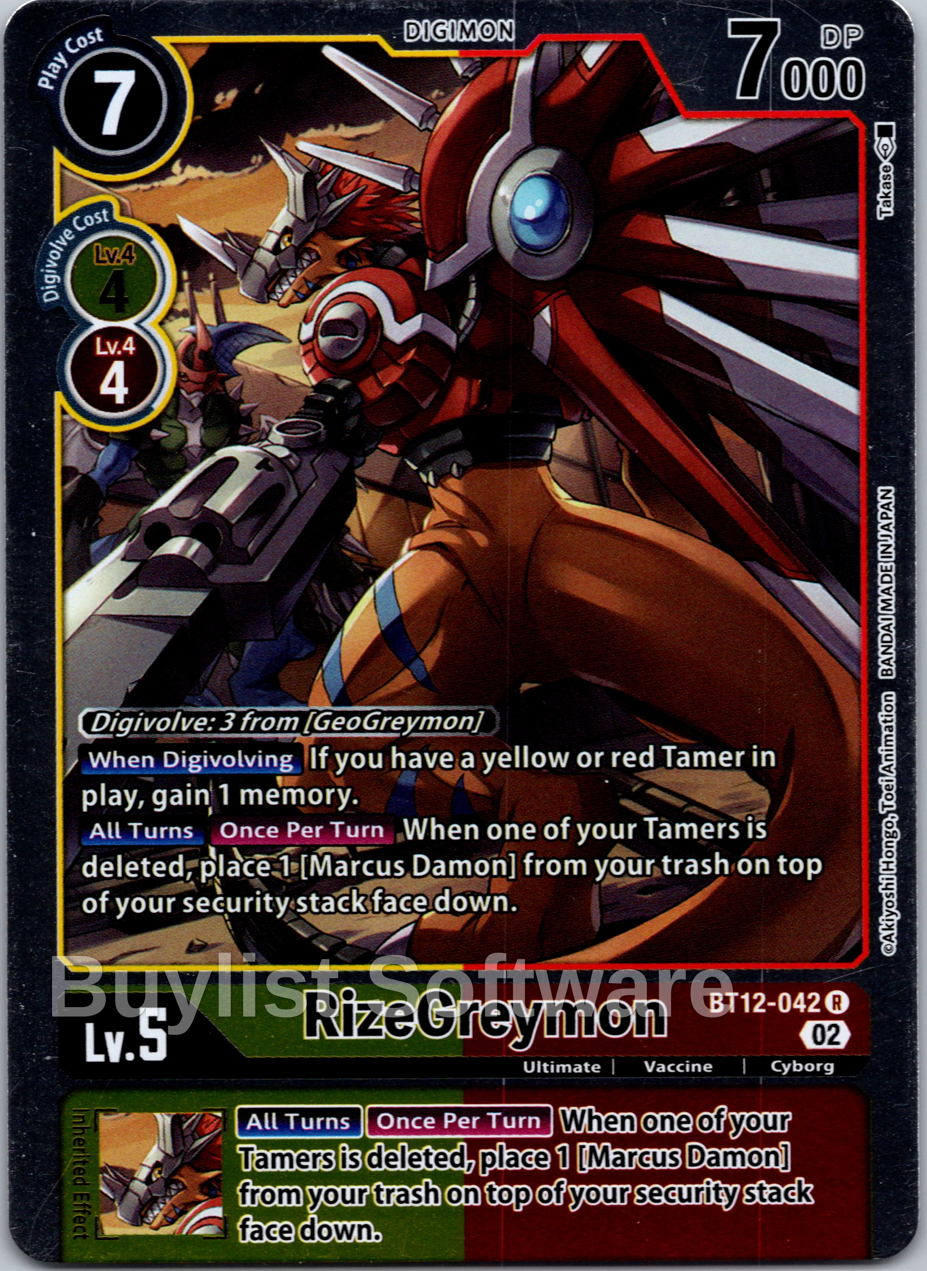 RizeGreymon [BT12-042 R] [Across Time] Foil