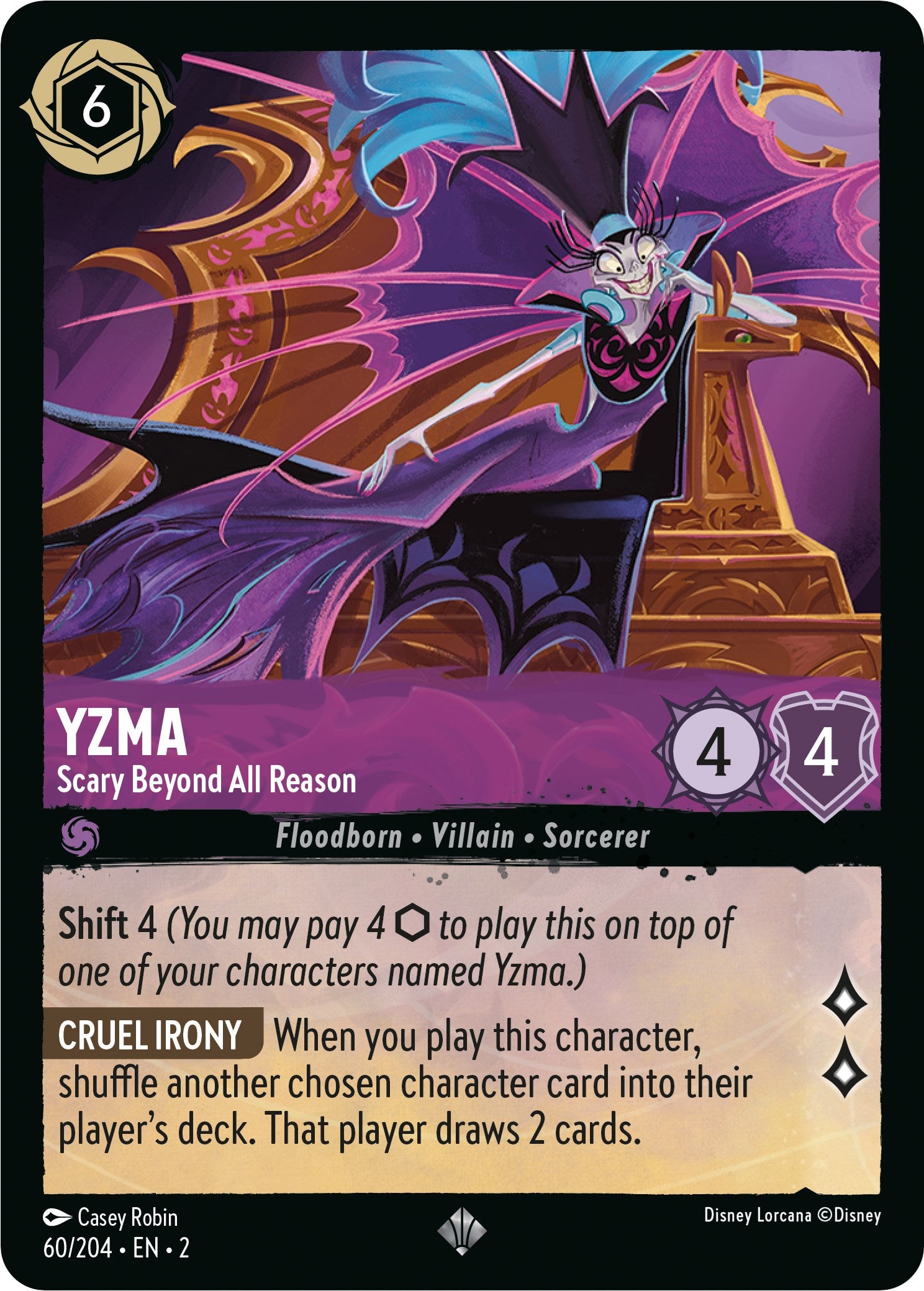 Yzma - Scary Beyond All Reason 60/204 (Rise of the Floodborn) Cold Foil