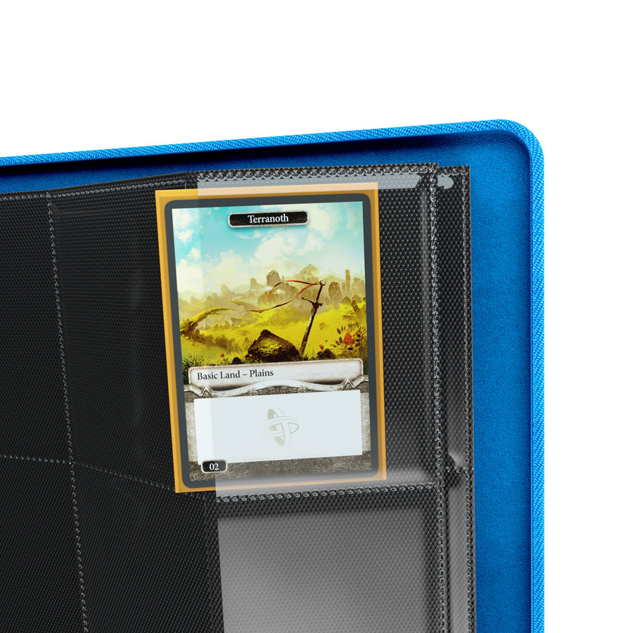 GameGenic Zip-Up Album 18 Pocket Binder - Blue (9 pockets per page) - Duel Kingdom