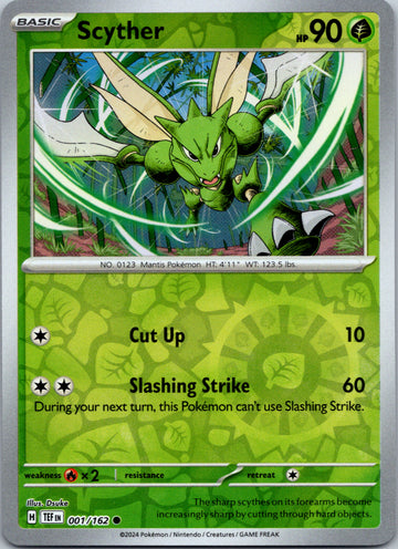 Scyther [001/162] - (Temporal Forces) Reverse Holofoil