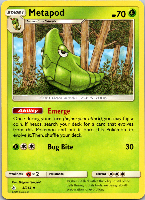 Metapod (003/214) [Sun & Moon: Unbroken Bonds]