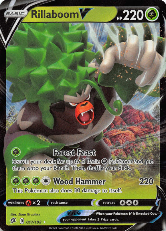 Rillaboom V (017/192) [Sword & Shield: Rebel Clash]