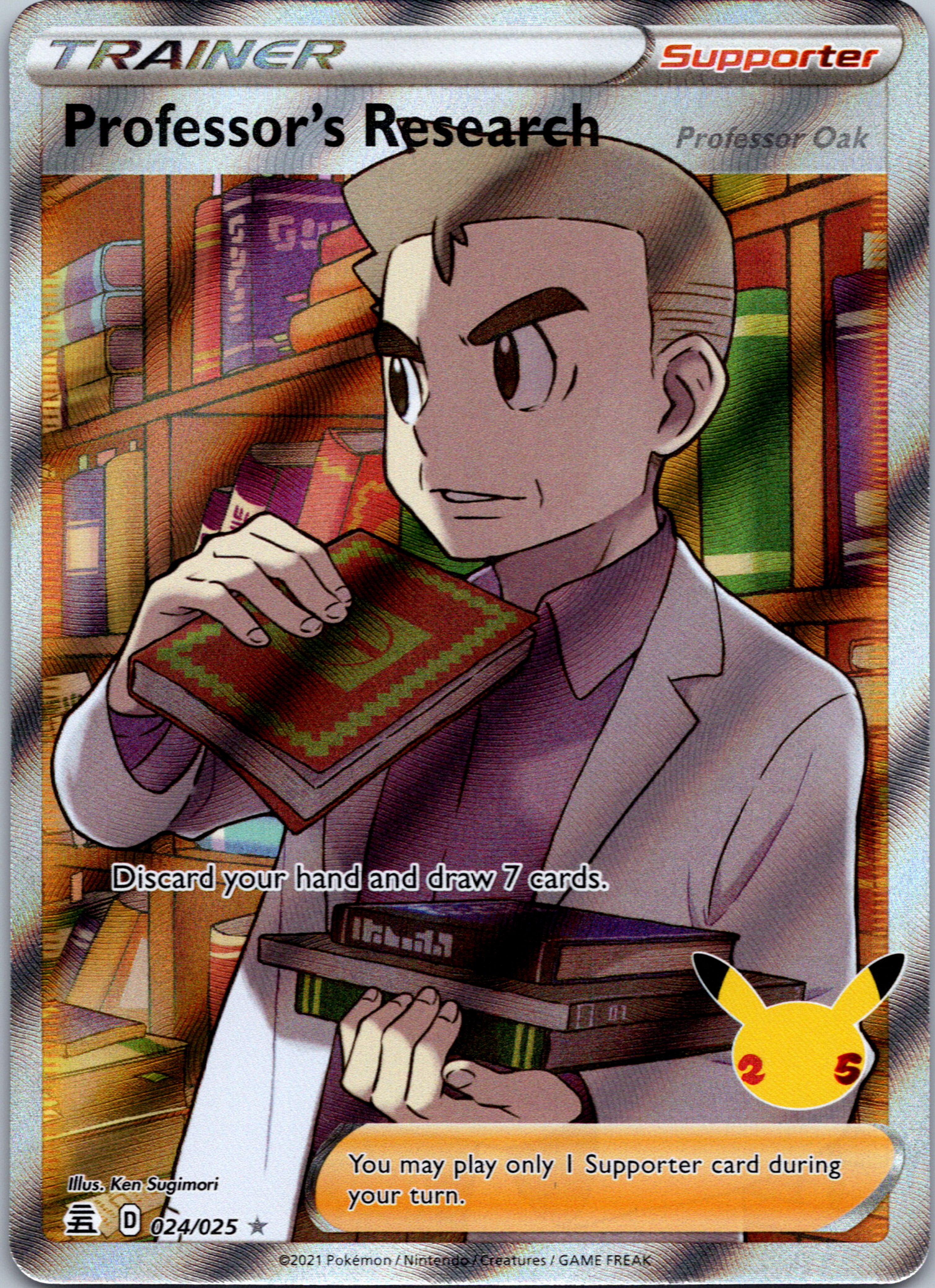 Professor's Research (Professor Oak) [024/025] (Celebrations) Holofoil