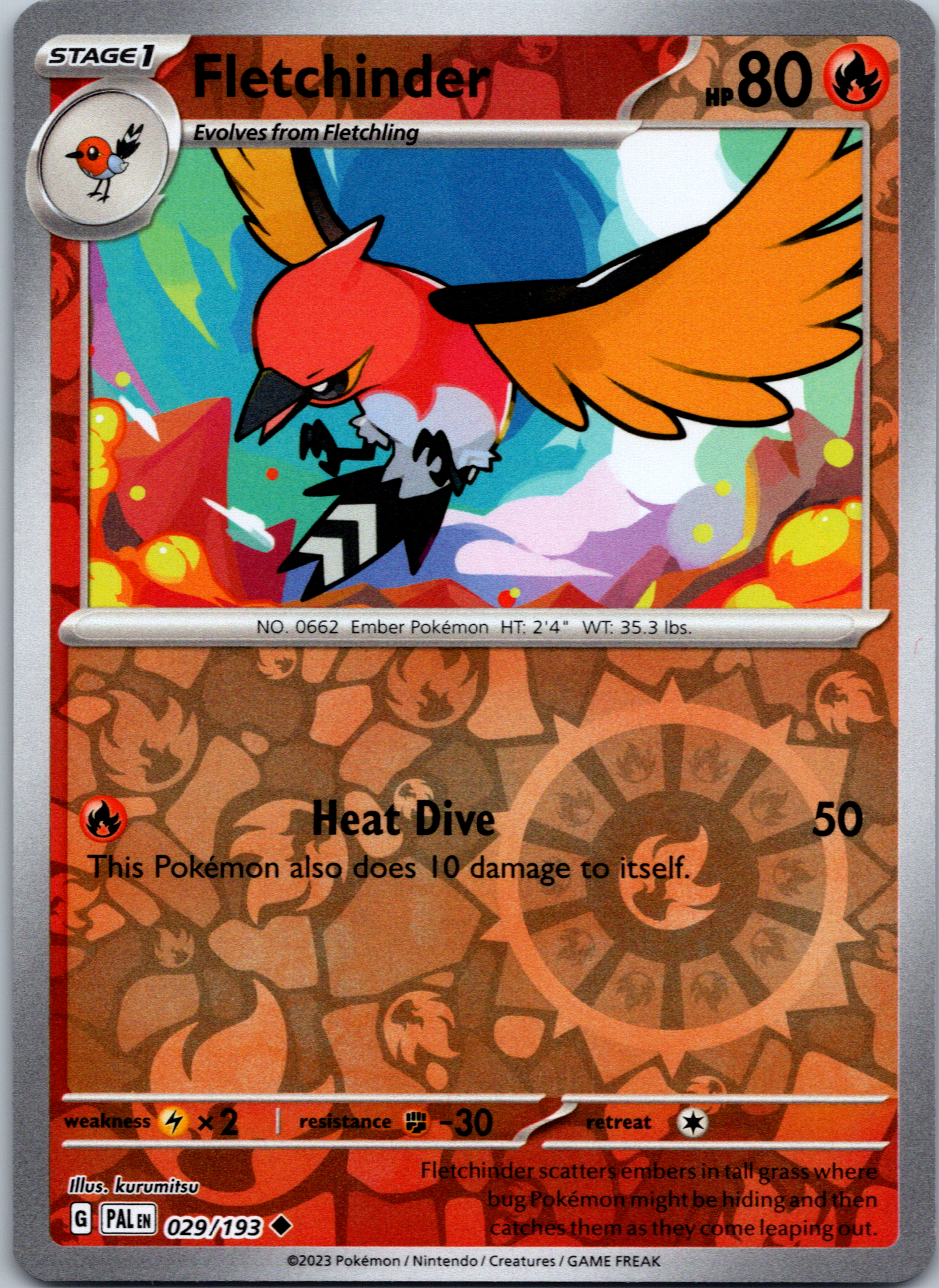 Fletchinder (029/193) [Scarlet & Violet: Paldea Evolved]