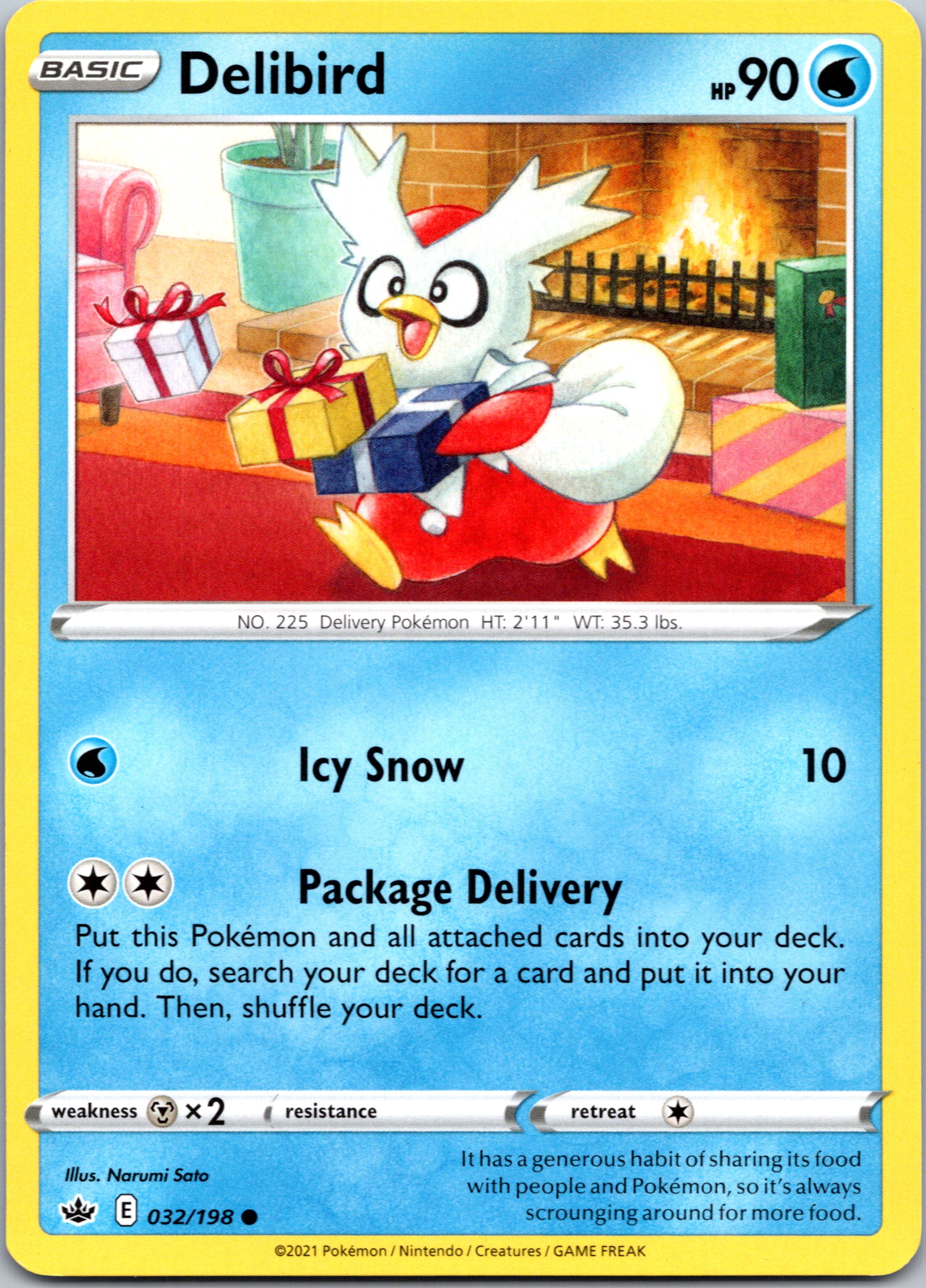 Delibird (032/198) [Sword & Shield: Chilling Reign]