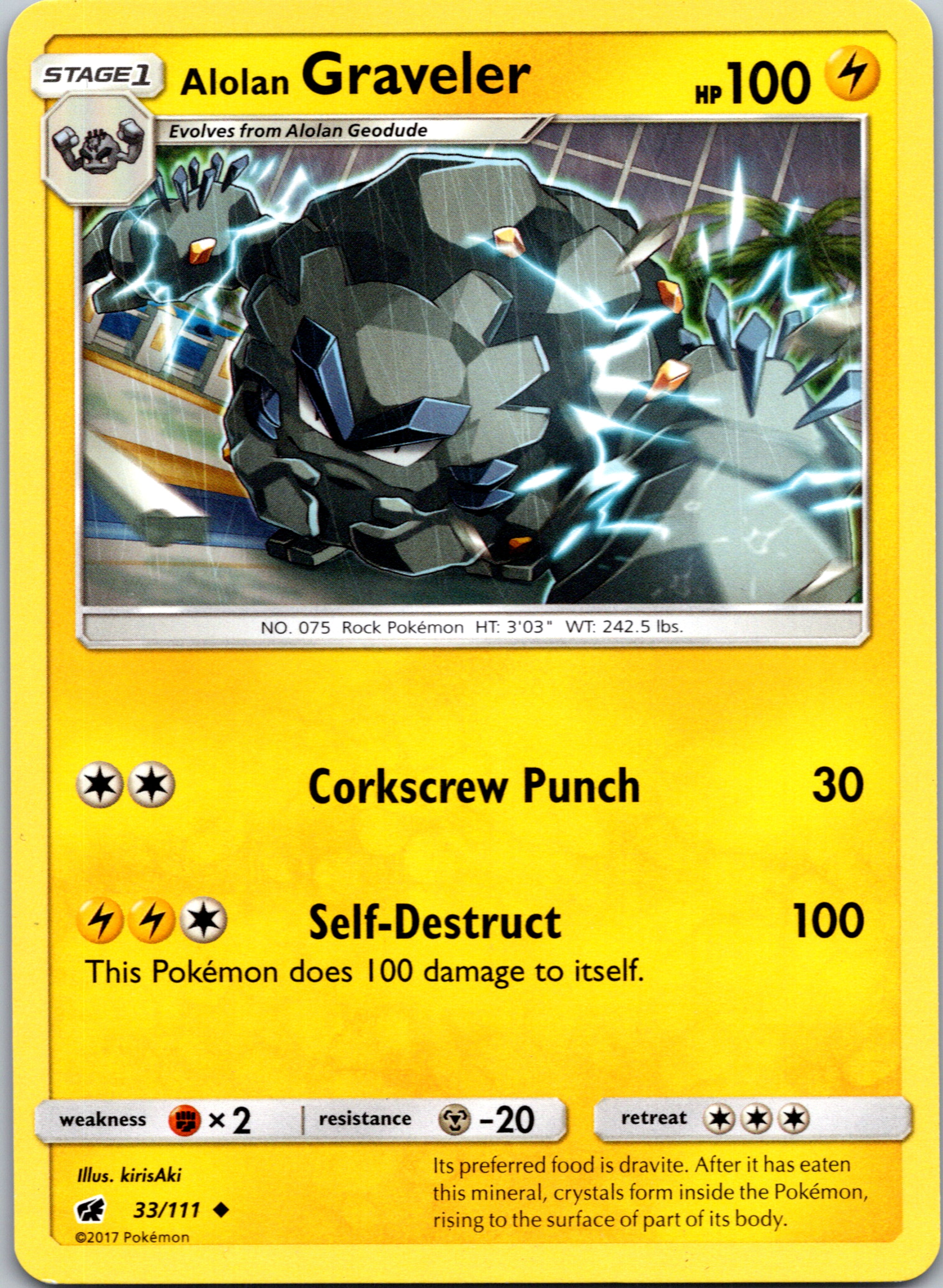 Alolan Graveler (33) [SM - Crimson Invasion]