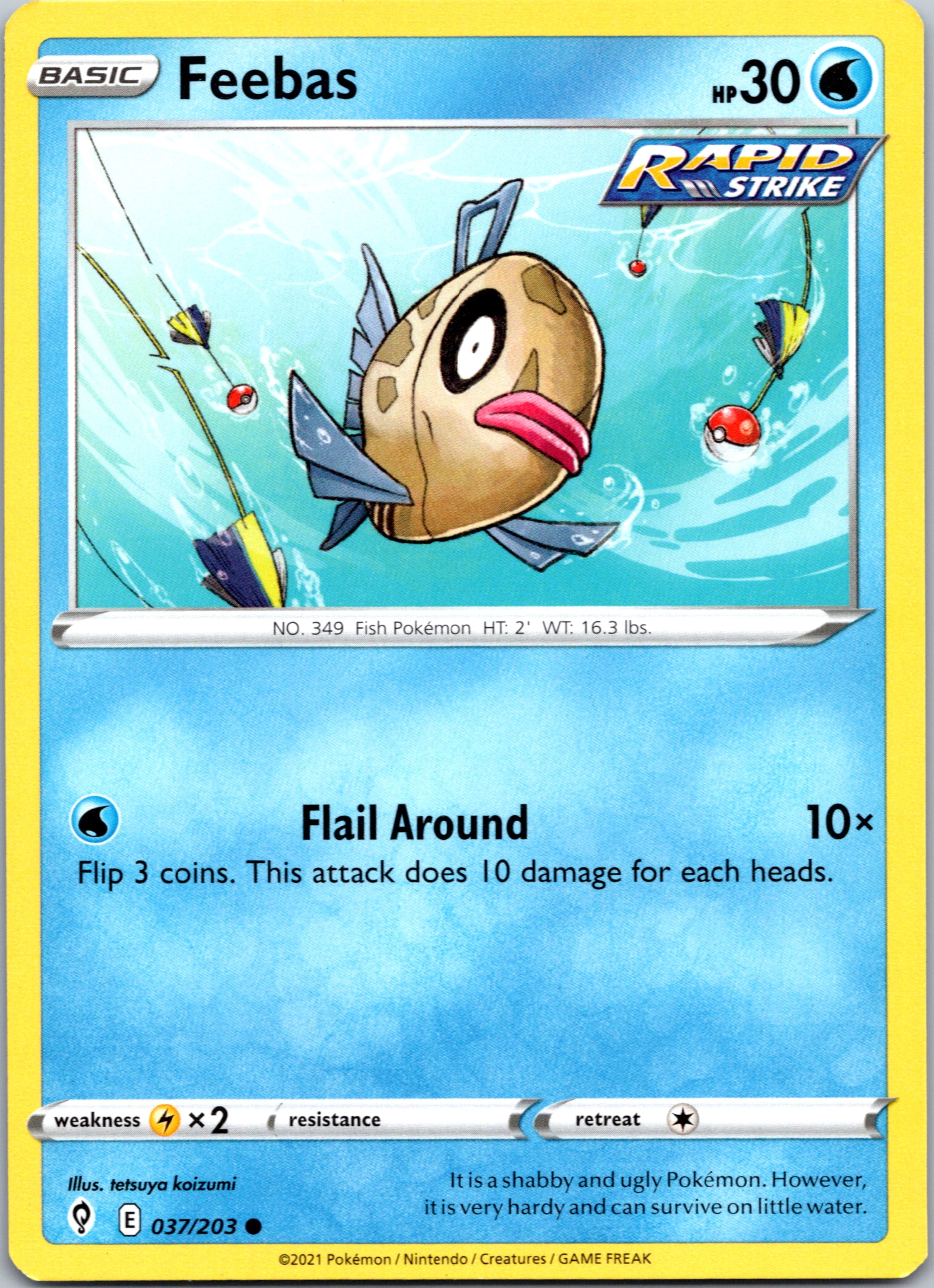 Feebas (037/203) [Sword & Shield: Evolving Skies]