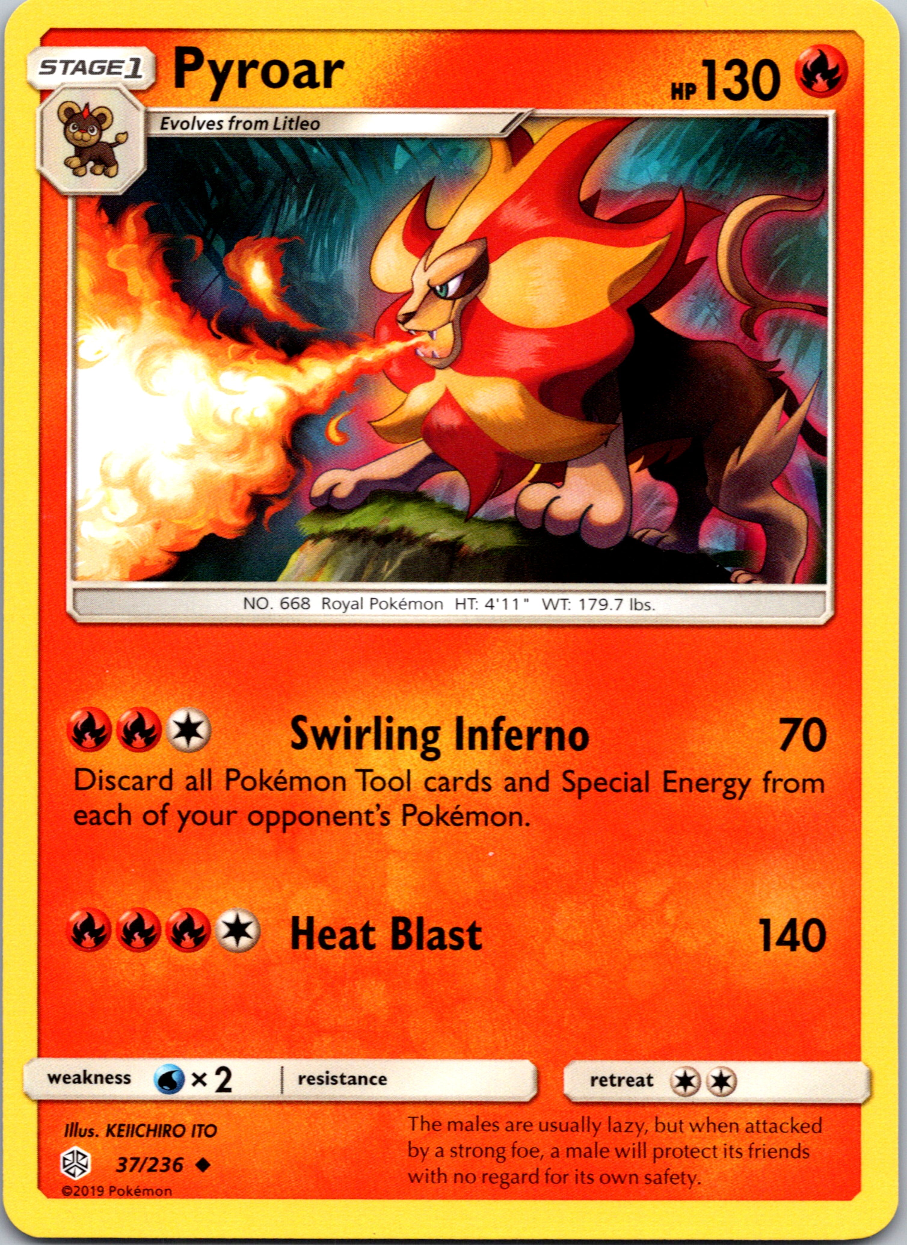 Pyroar (37/236) [Sun & Moon: Cosmic Eclipse]