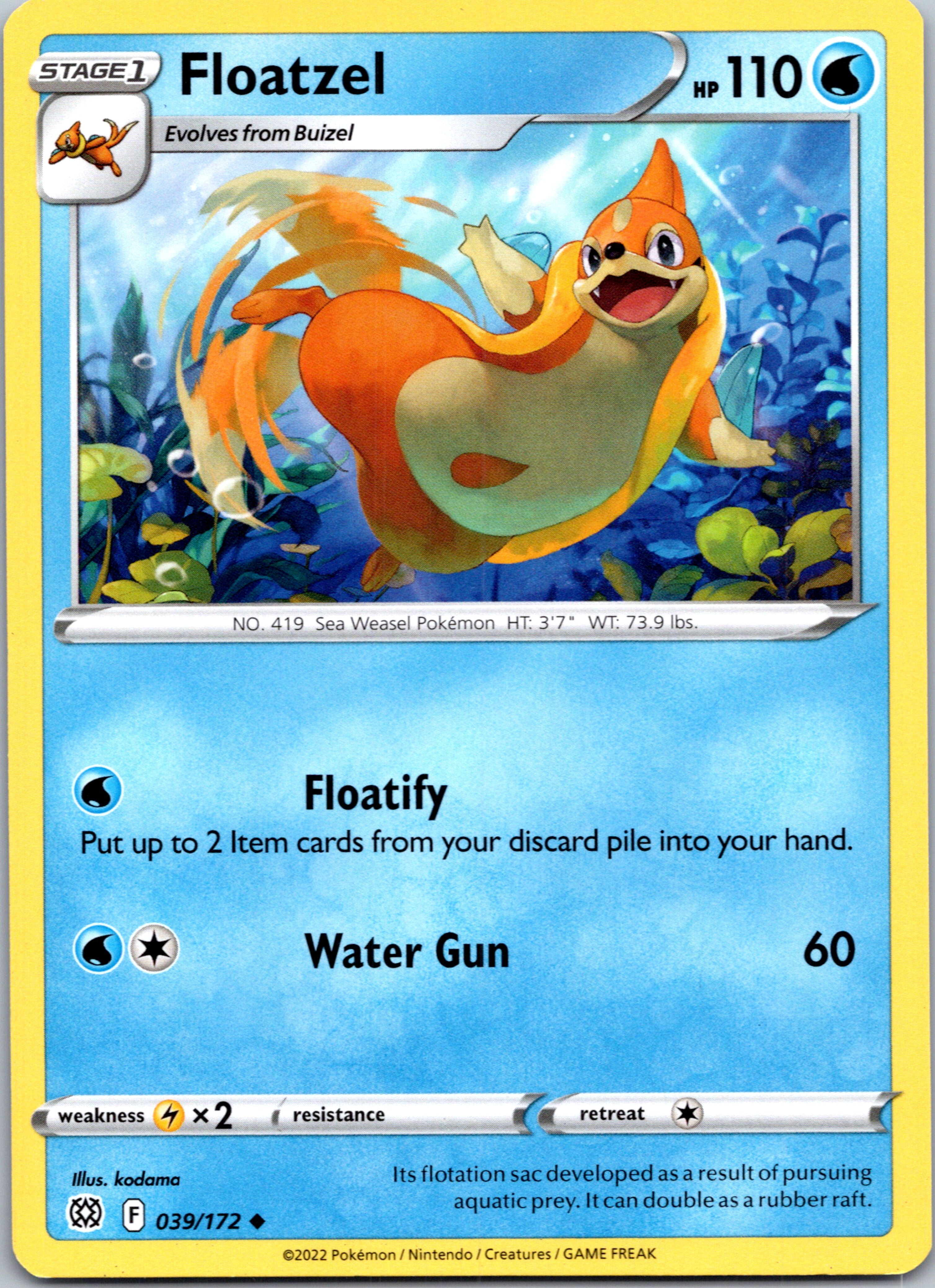 Floatzel (039/172) [Sword & Shield: Brilliant Stars]