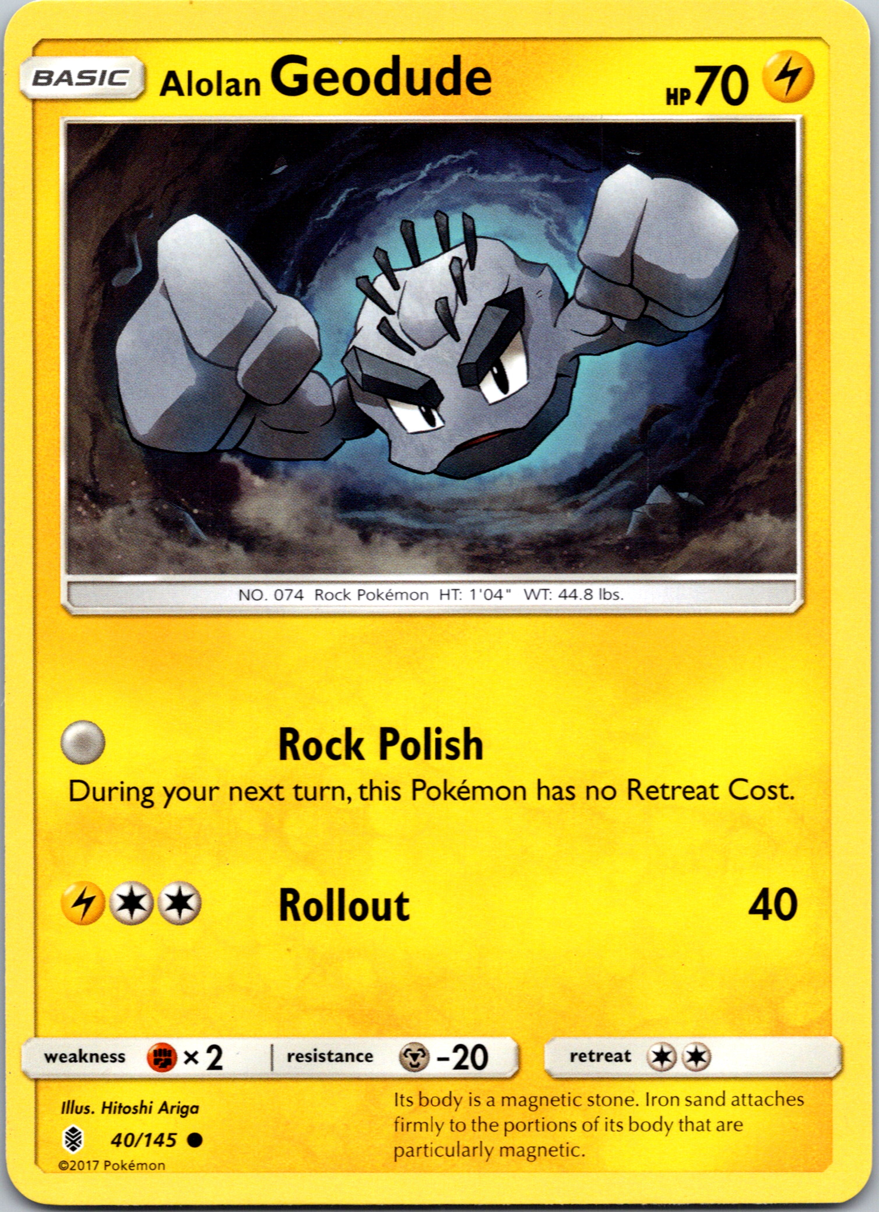 Alolan Geodude (40/145) [Sun & Moon: Guardians Rising]