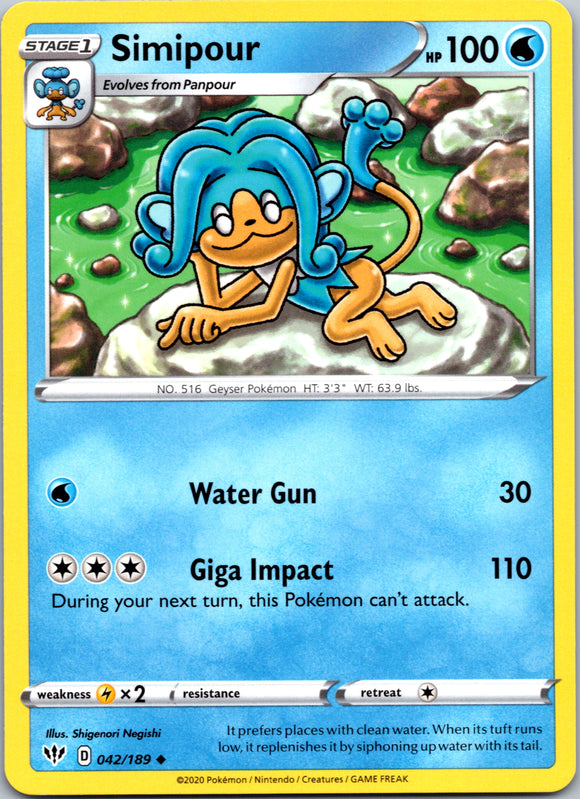 Simipour (042/189) [SWSH03: Darkness Ablaze]