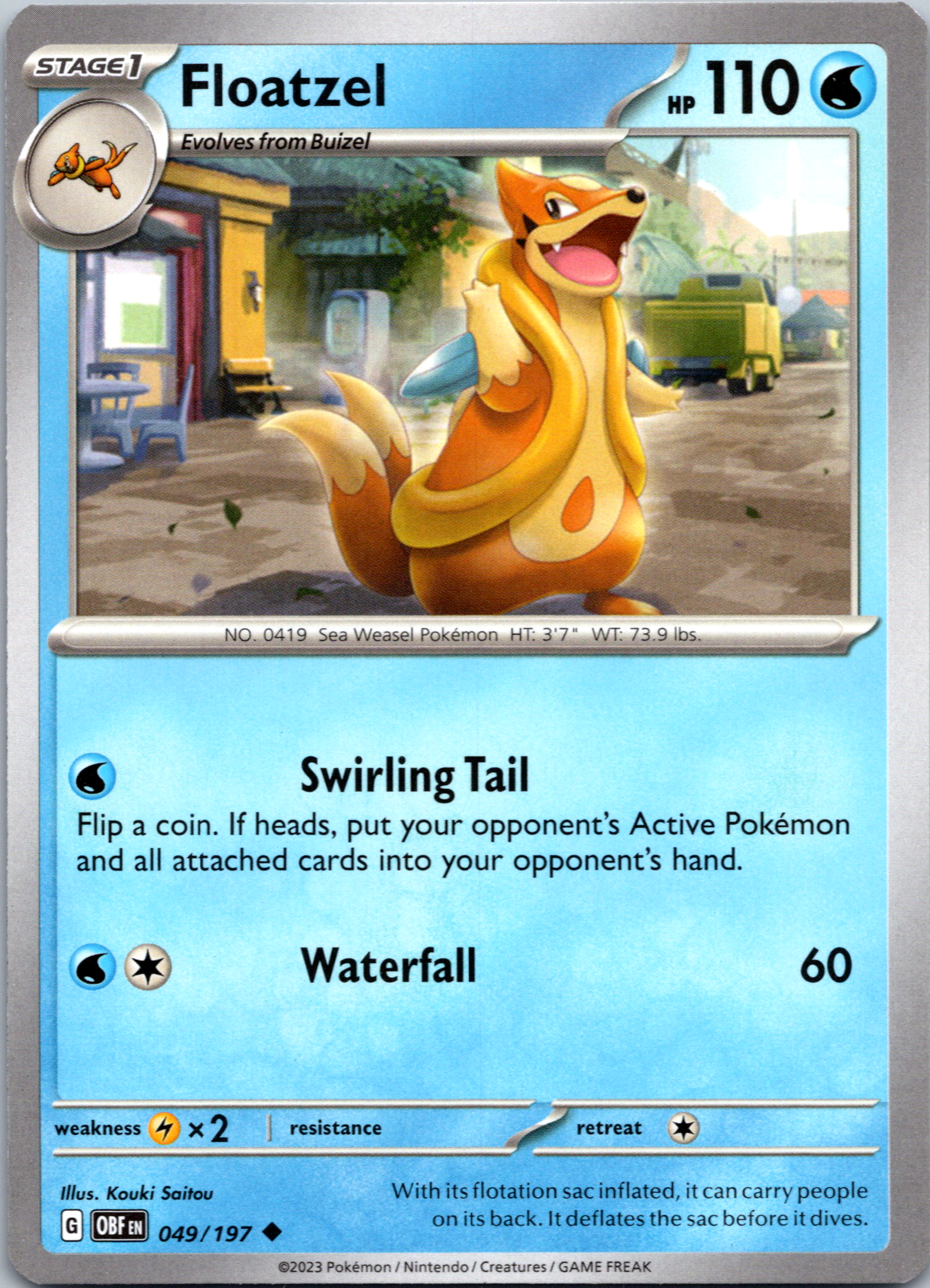 Floatzel (049/197) [Scarlet & Violet: Obsidian Flames]