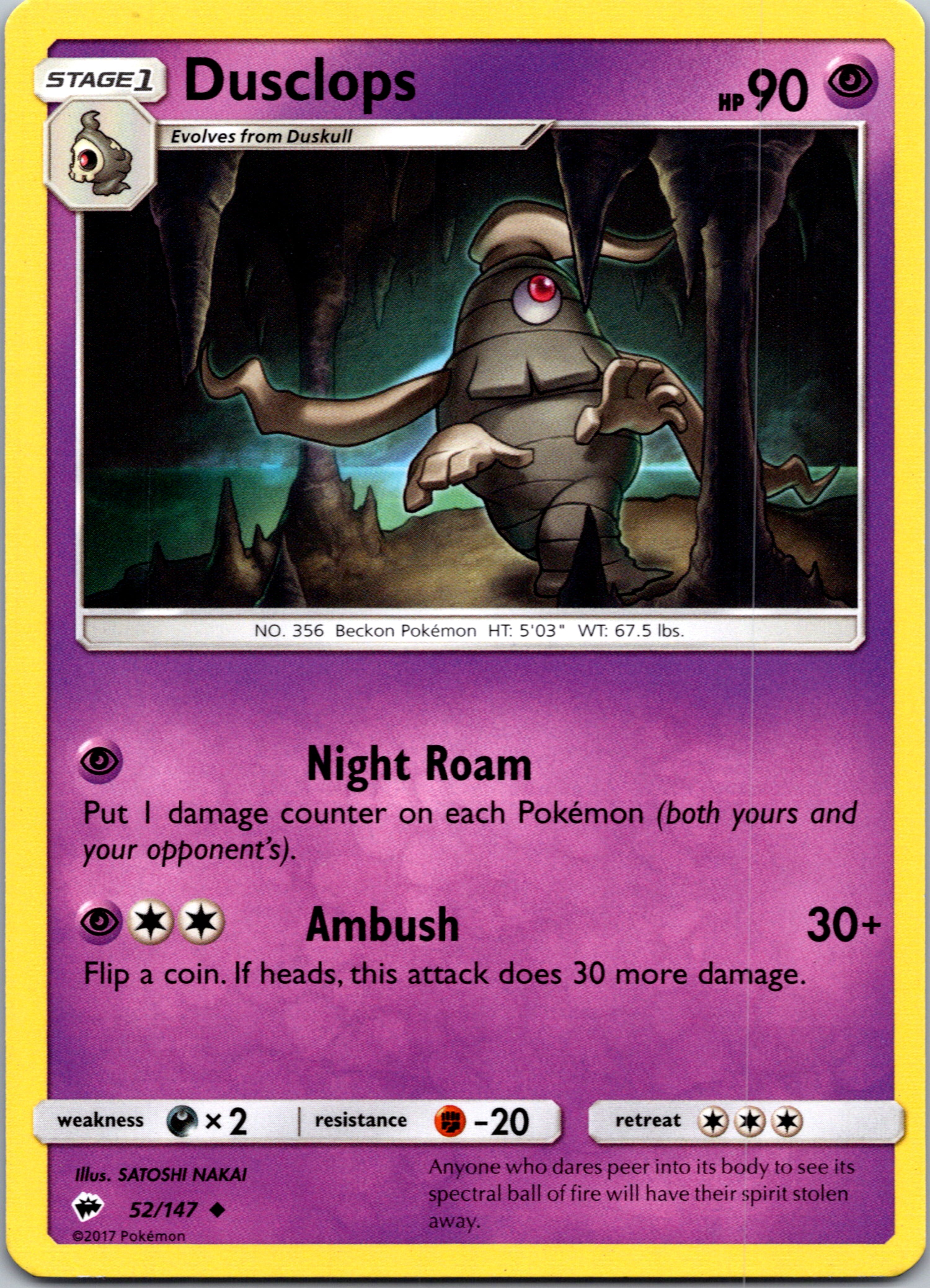 Dusclops (052/147) [Sun & Moon: Burning Shadows]