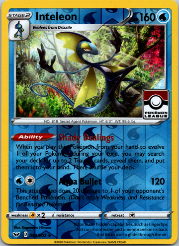 Inteleon (058/202) [Pokemon League Promo]