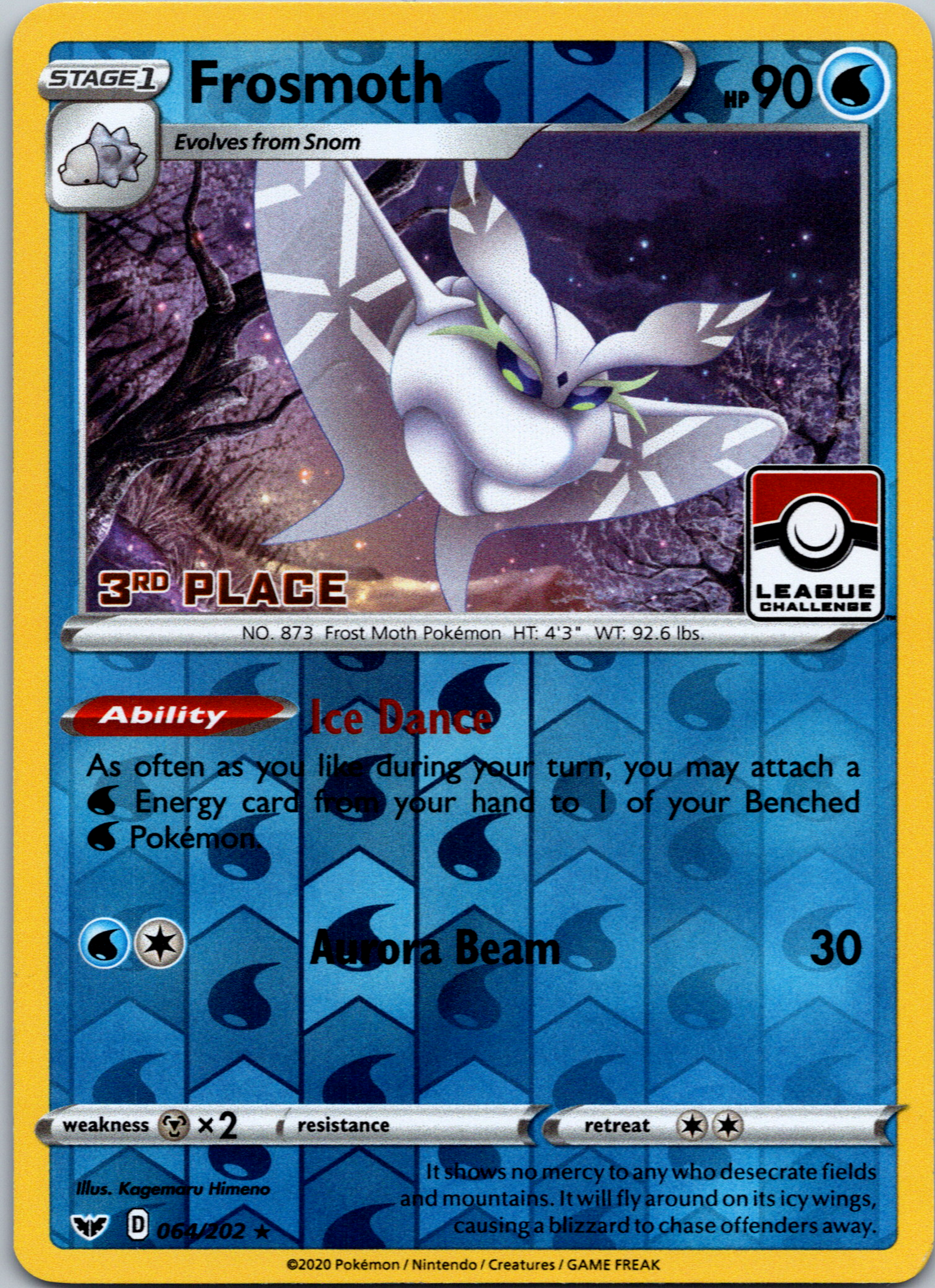 Frosmoth (064/202) (League Promo 3rd Place) [Sword & Shield: Base Set]