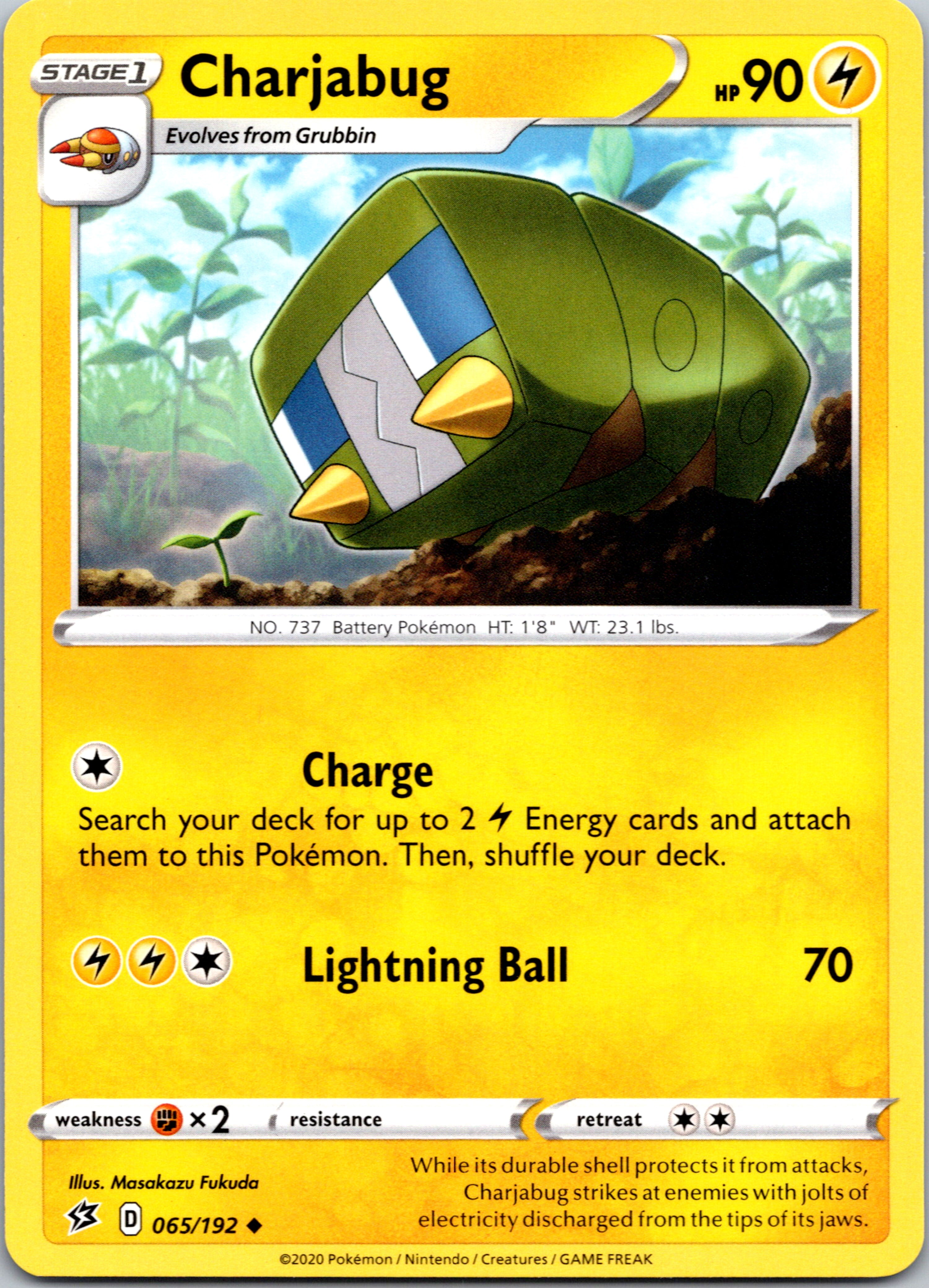 Charjabug (65/192) [Sword & Shield: Rebel Clash]