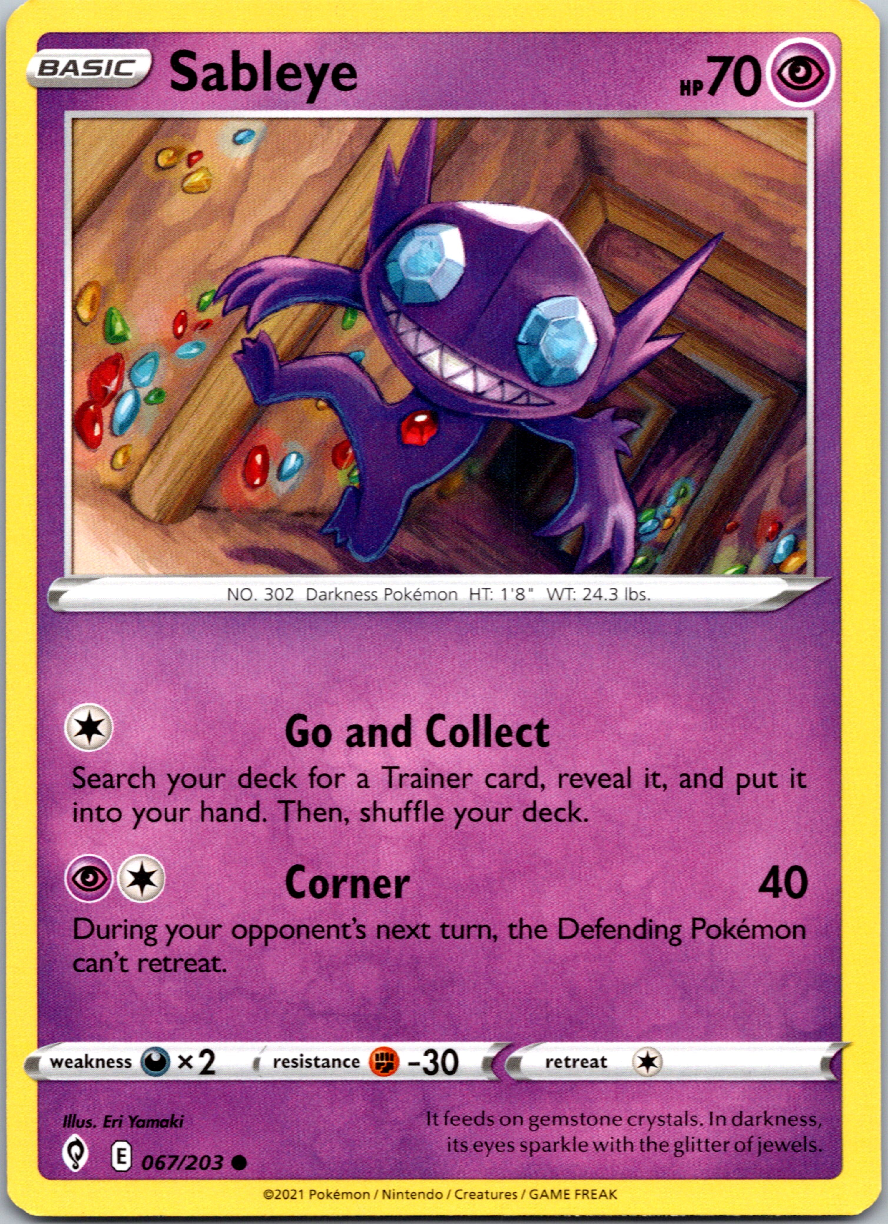 Sableye (067/203) [Sword & Shield: Evolving Skies]