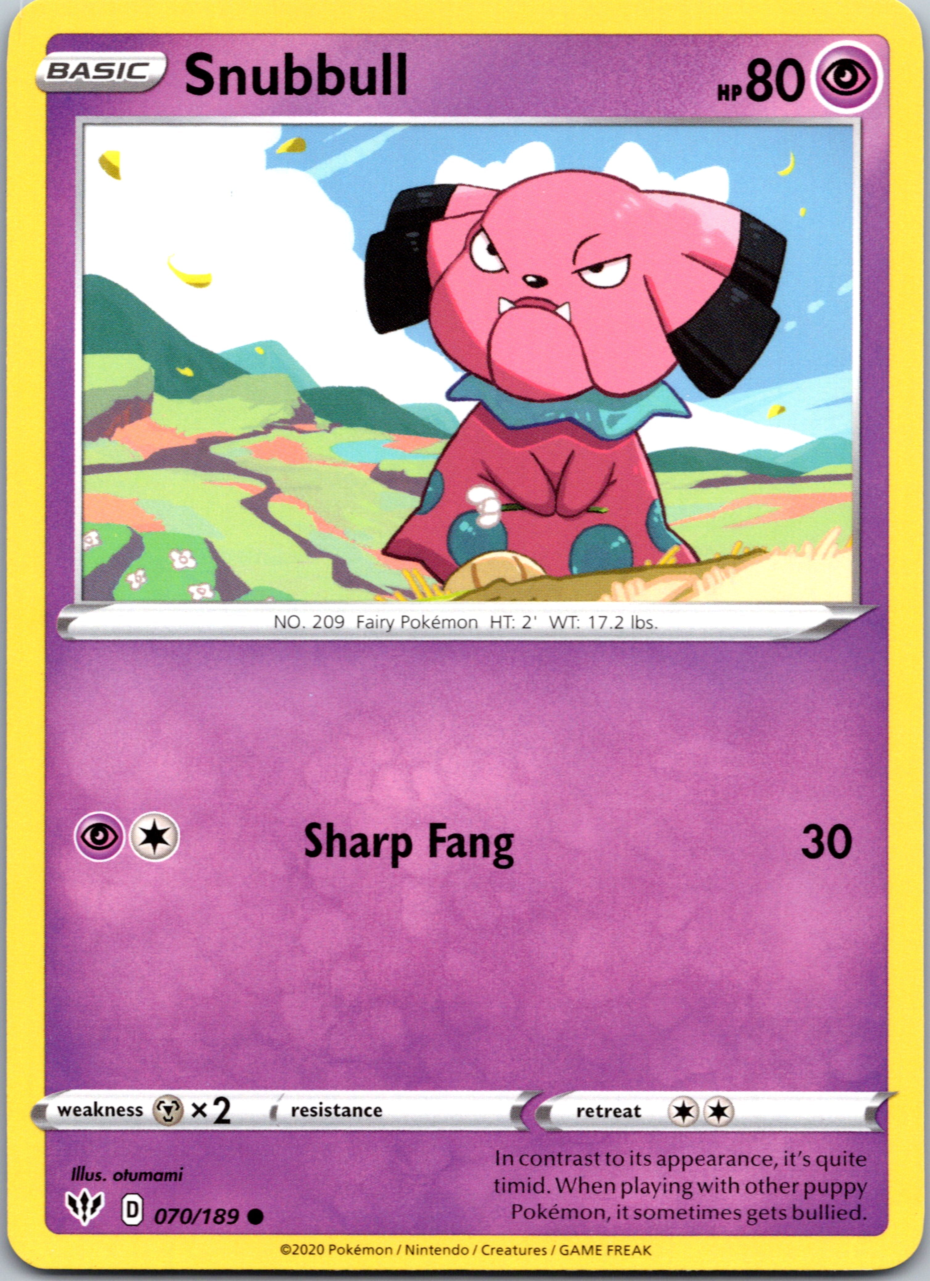 Snubbull (70/189) [SWSH03: Darkness Ablaze]