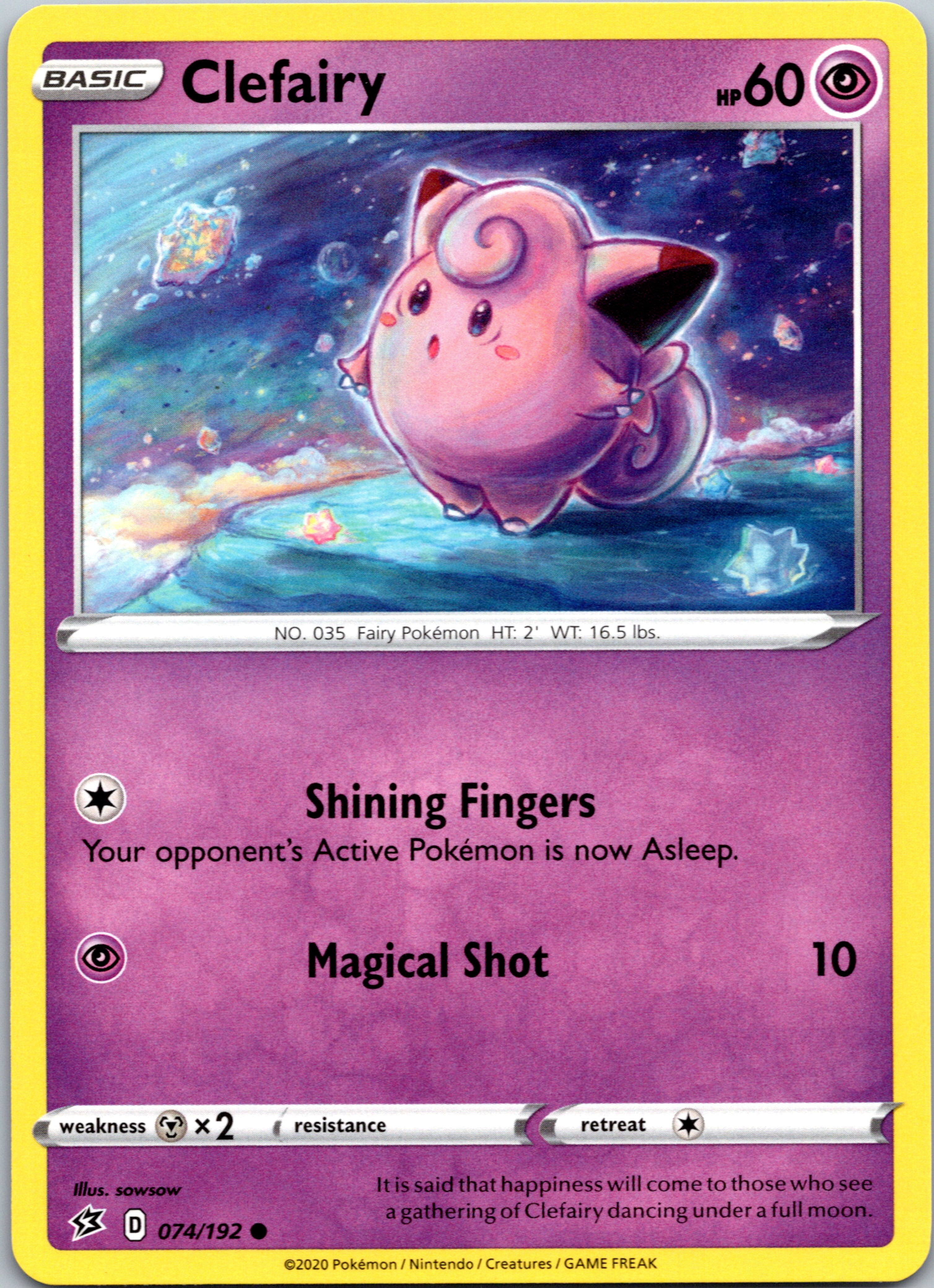 Clefairy (74/192) [Sword & Shield: Rebel Clash]