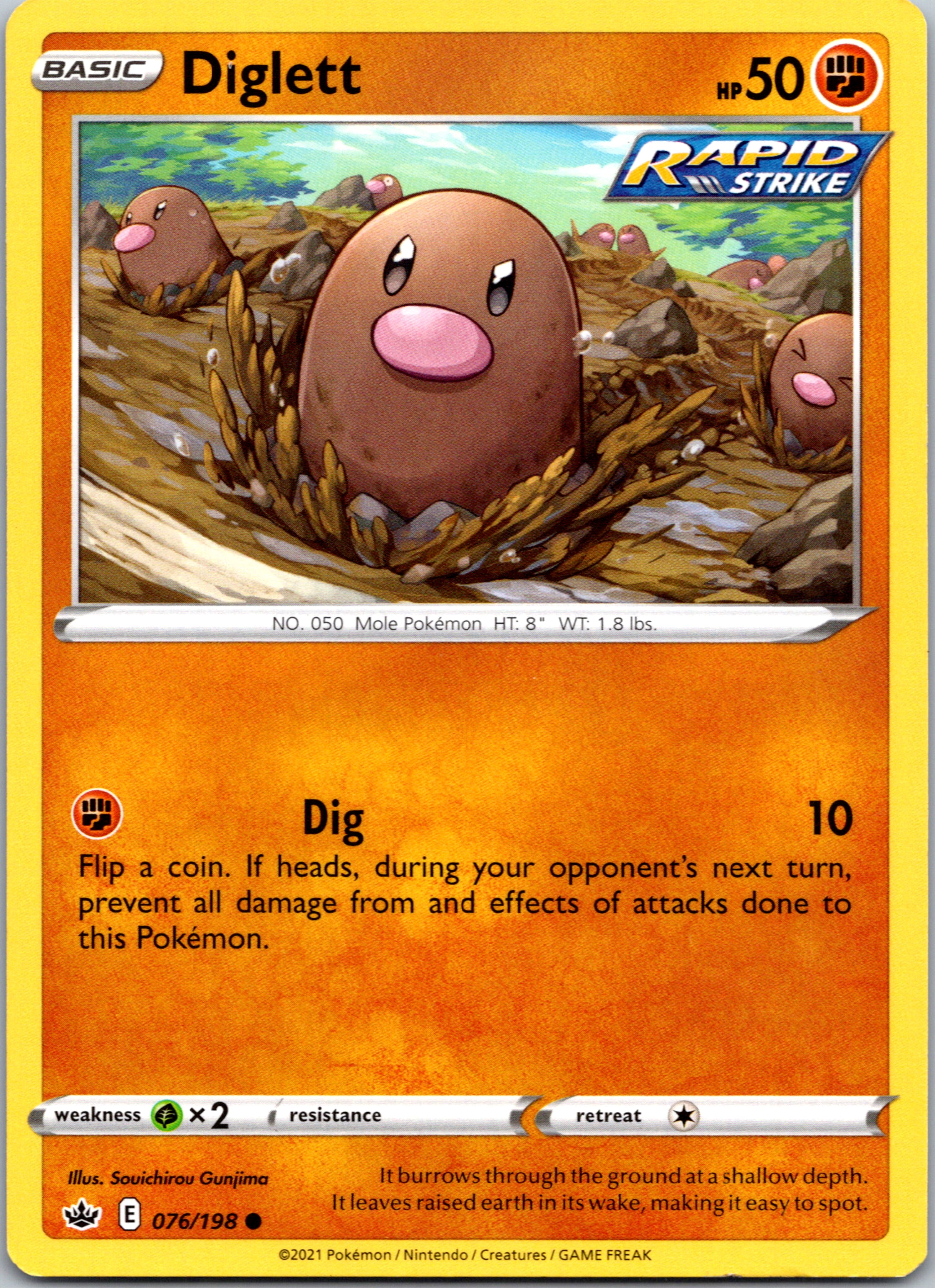 Diglett (076/198) [Sword & Shield: Chilling Reign]