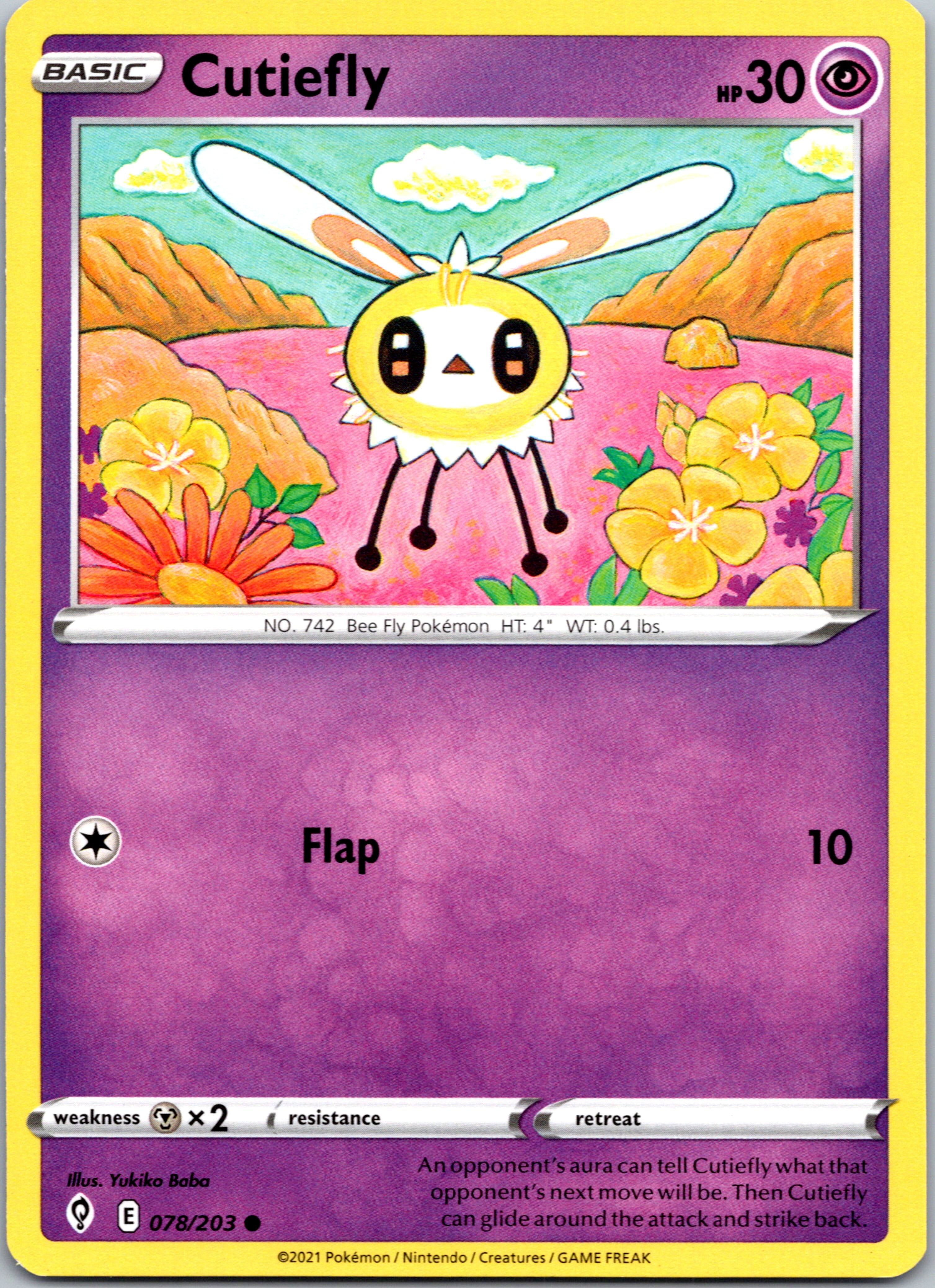 Cutiefly (078/203) [Sword & Shield: Evolving Skies]