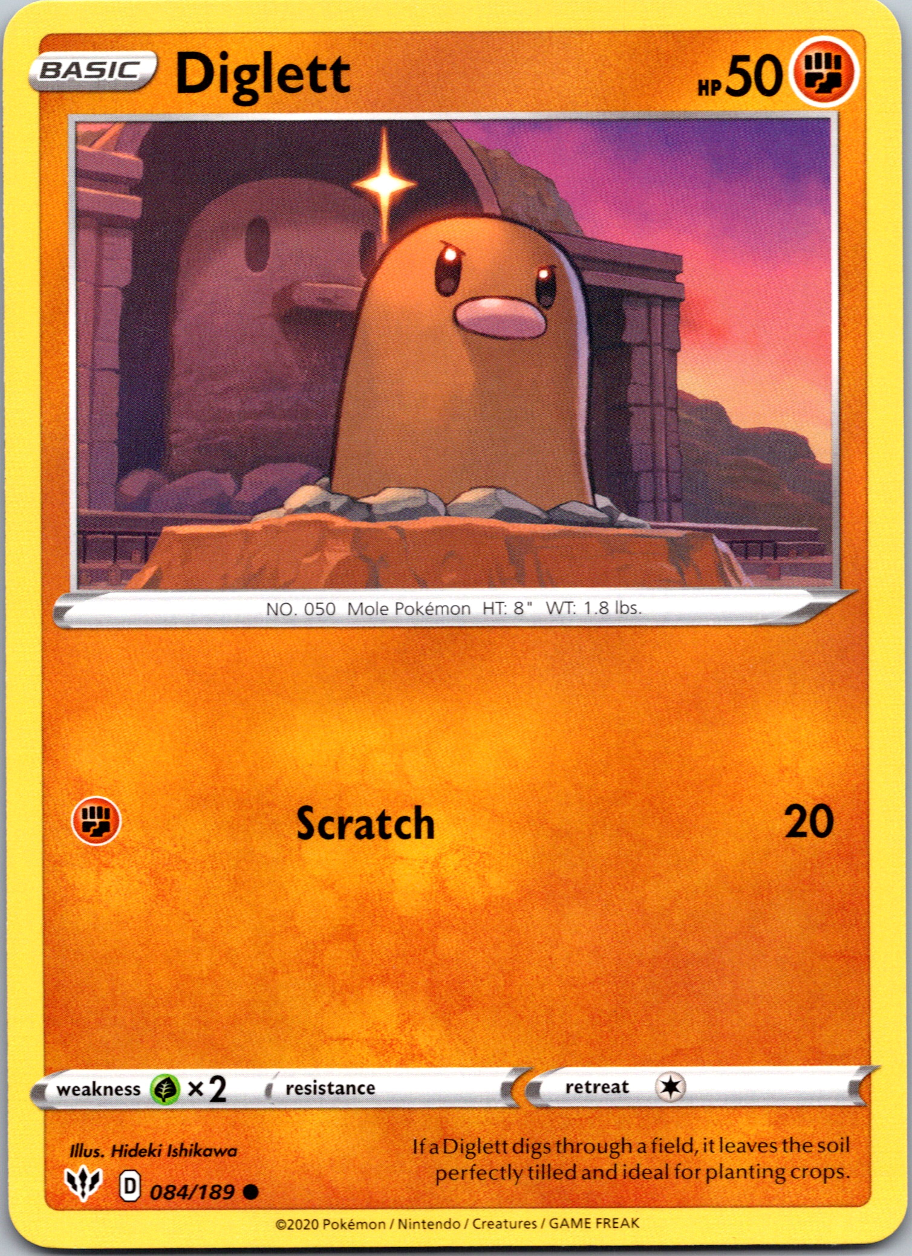 Diglett (84/189) [SWSH03: Darkness Ablaze]