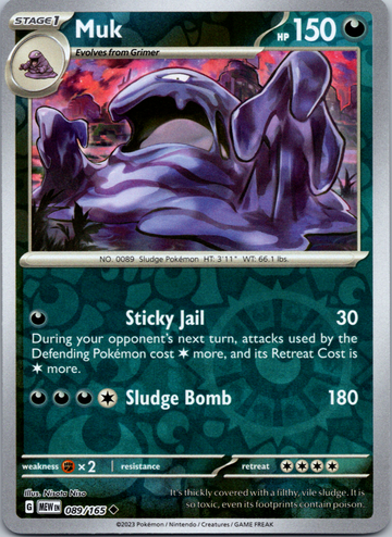 Muk (089/165) [Scarlet & Violet:  151] Reverse Holofoil