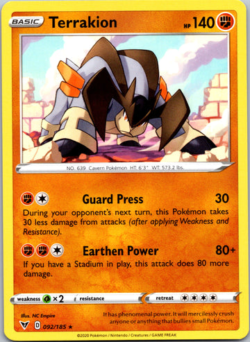Terrakion [092/185] [SWSH04: Vivid Voltage]