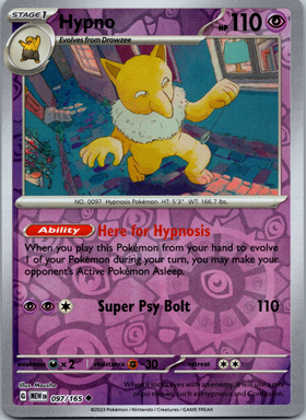 Hypno (097/165) [Scarlet & Violet:  151] Reverse Holofoil