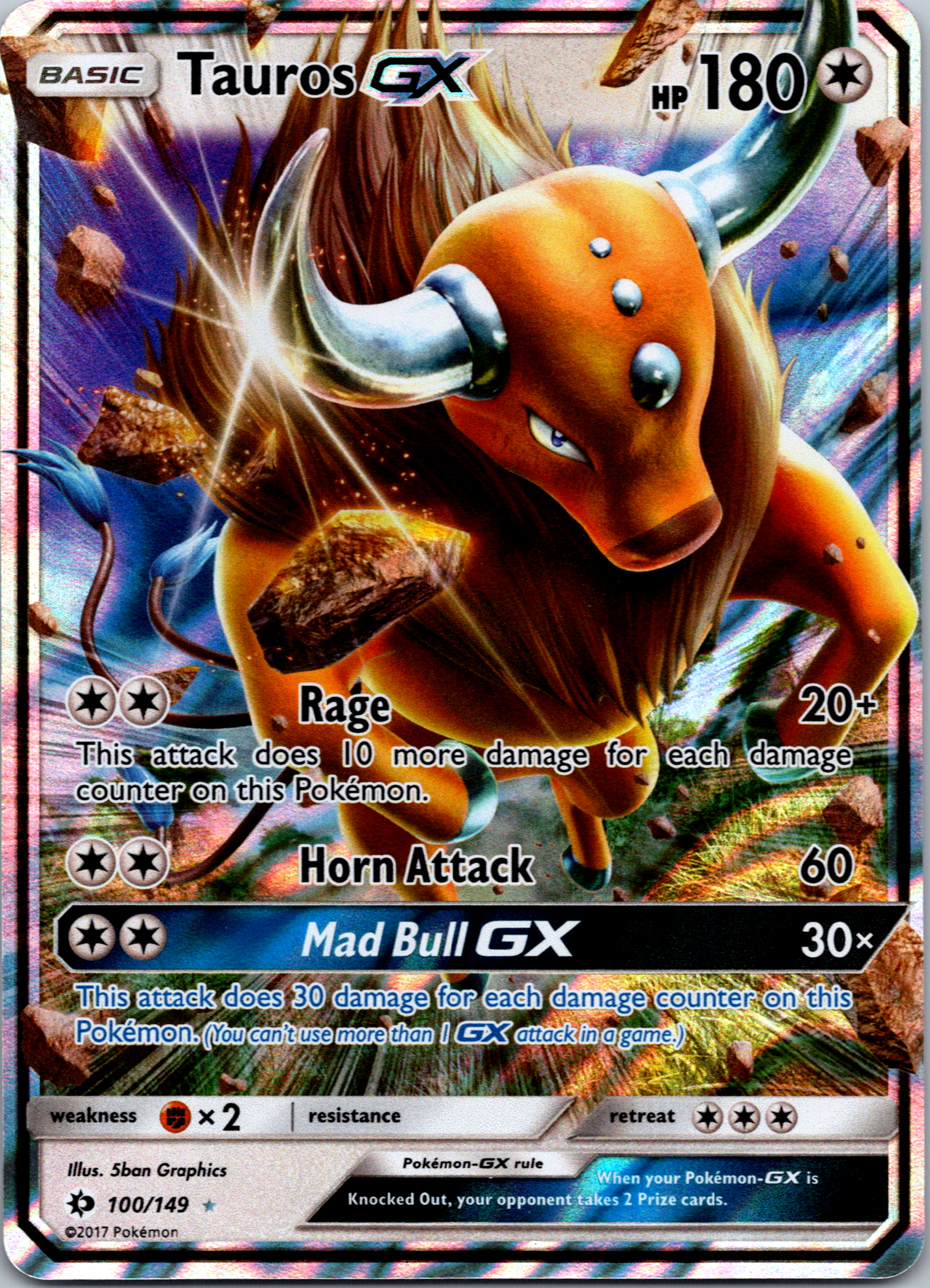 Tauros GX (100/149) [SM Base Set]