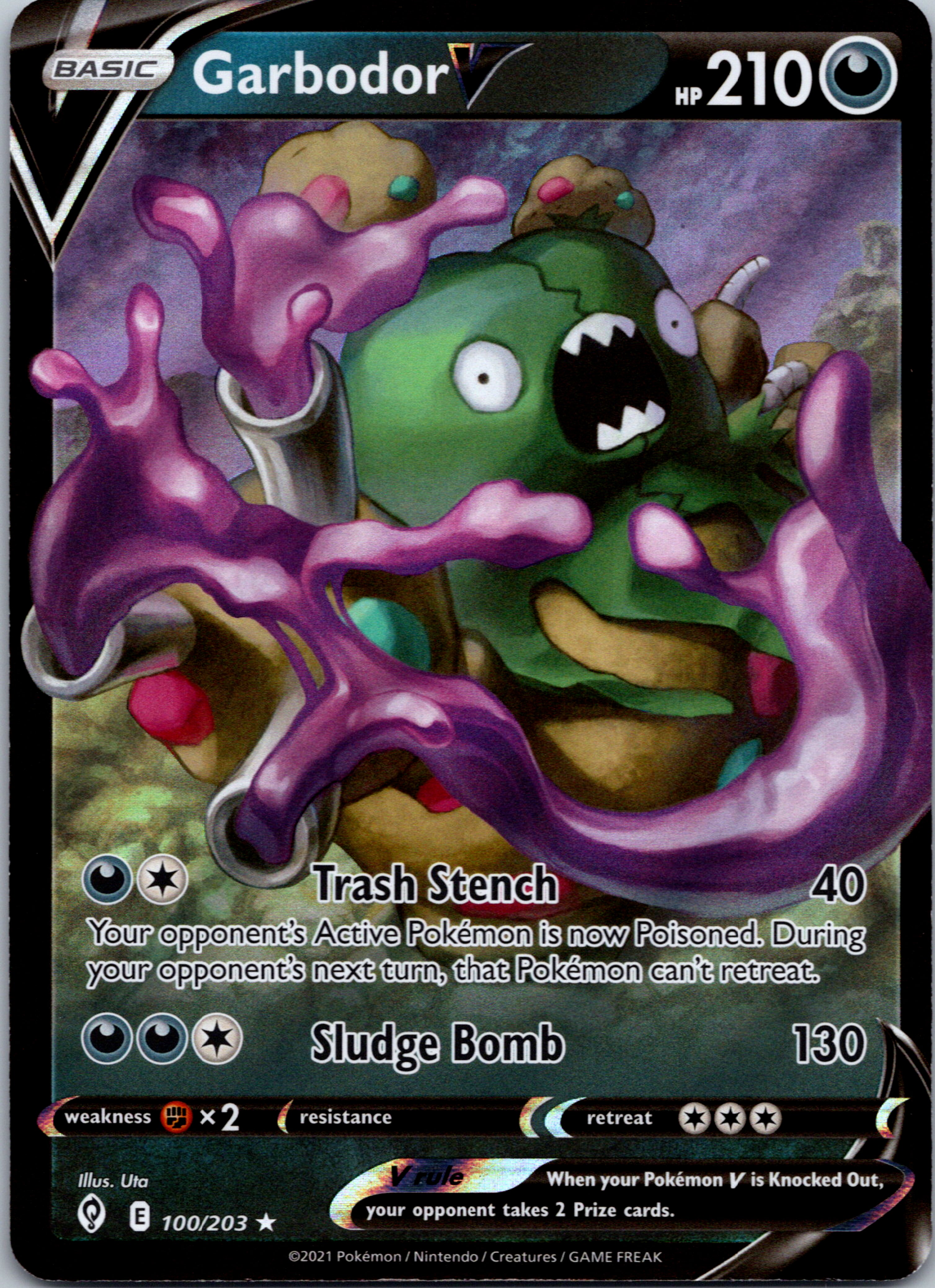 Garbodor V (100/203) [Sword & Shield: Evolving Skies]