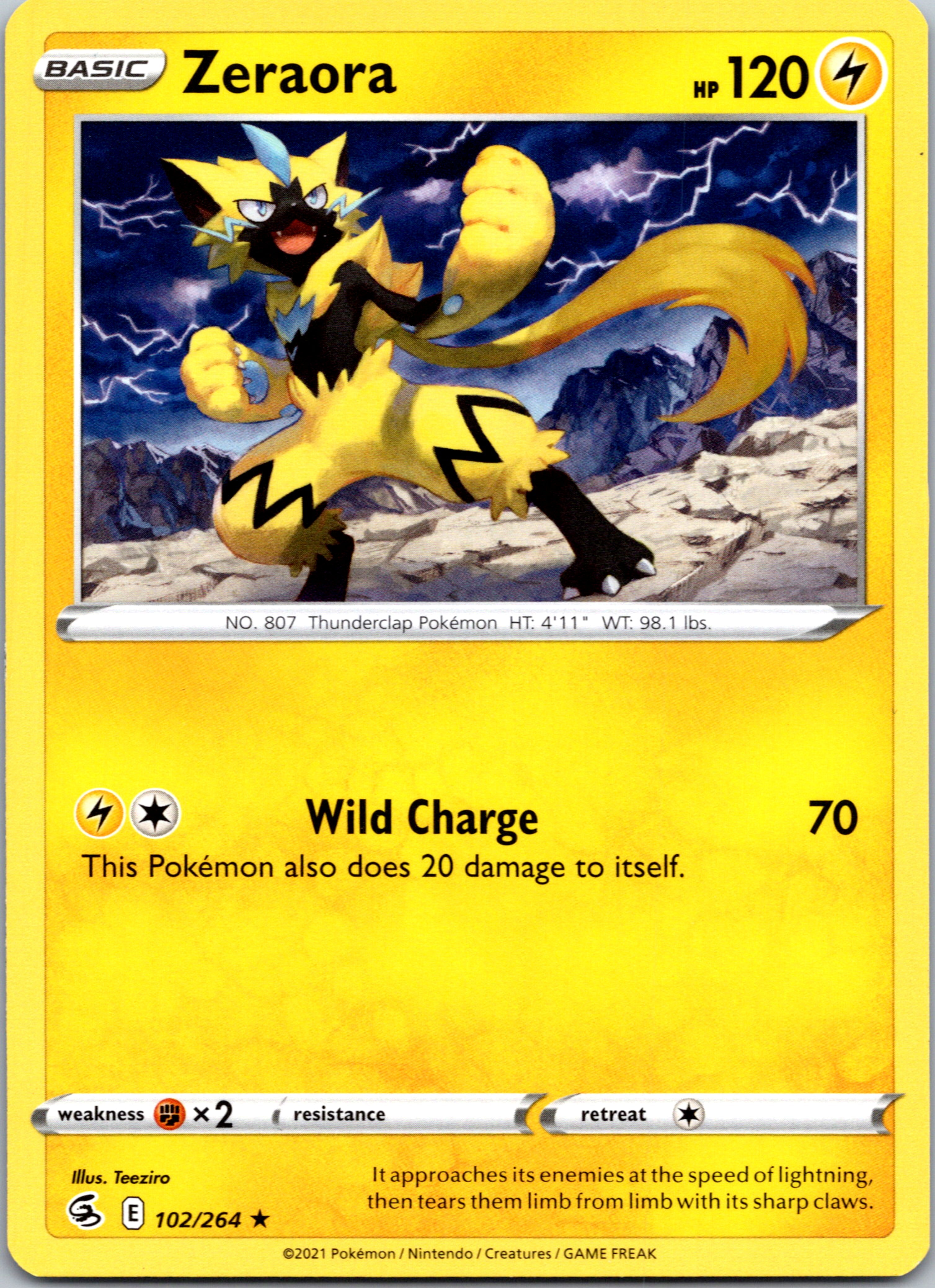 Zeraora (102/264) [Sword & Shield: Fusion Strike]