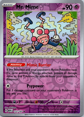 Mr. Mime (122/165) [Scarlet & Violet:  151] Reverse Holofoil
