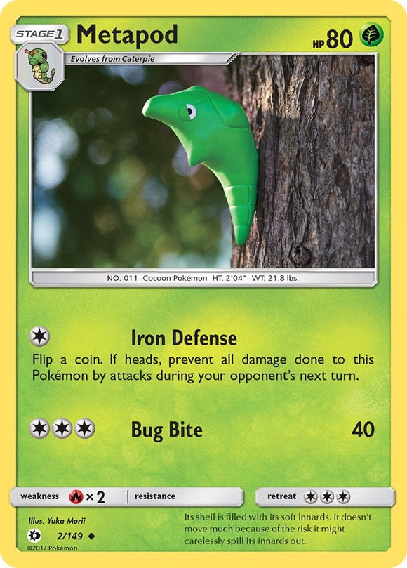 Metapod [2/149] [Sun & Moon Base Set] Reverse Holofoil
