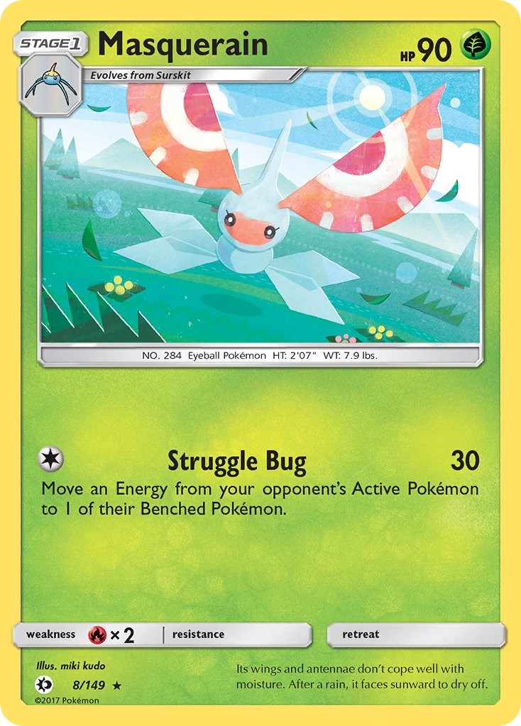 Masquerain [8/149] [Sun & Moon Base Set] Reverse Holofoil