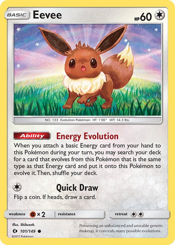 Eevee [101/149] [Sun & Moon Base Set] Reverse Holofoil