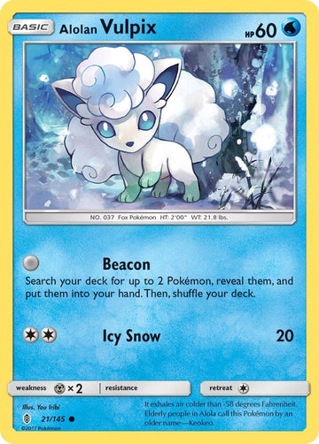 Alolan Vulpix [21/145] [Guardians Rising] Reverse Holofoil