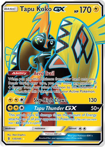 Tapu Koko GX (Full Art) [135/145] [Guardians Rising] Holofoil