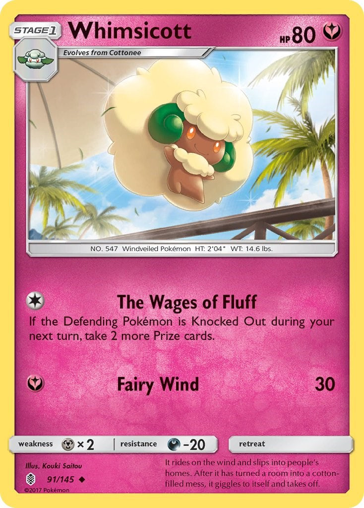 Whimsicott [91/145] [SM - Guardians Rising] Reverse Holofoil