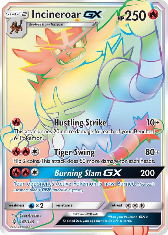 Incineroar GX (Secret) [147/145] [Guardians Rising] Holofoil
