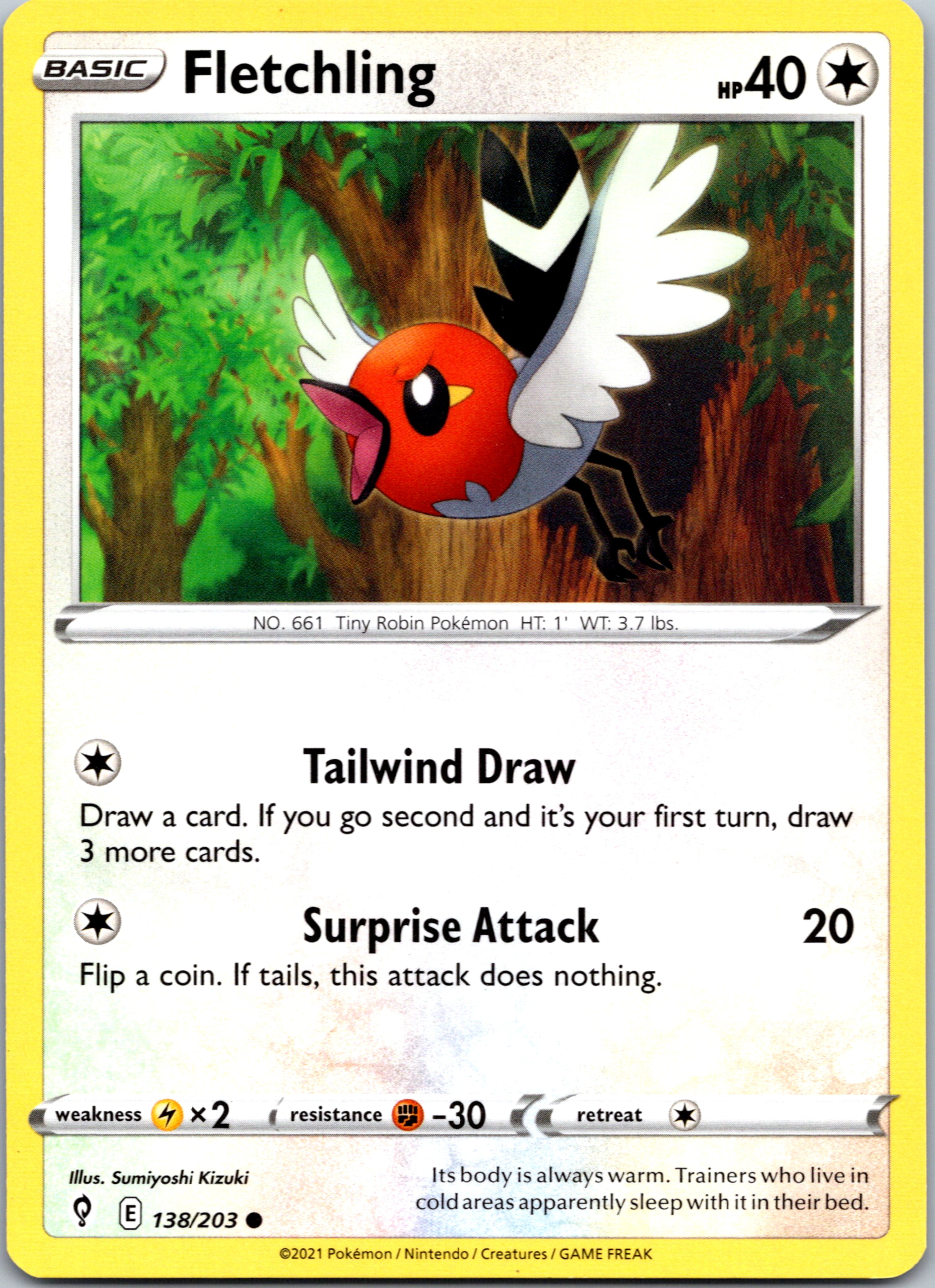 Fletchling (138/203) [Sword & Shield: Evolving Skies]