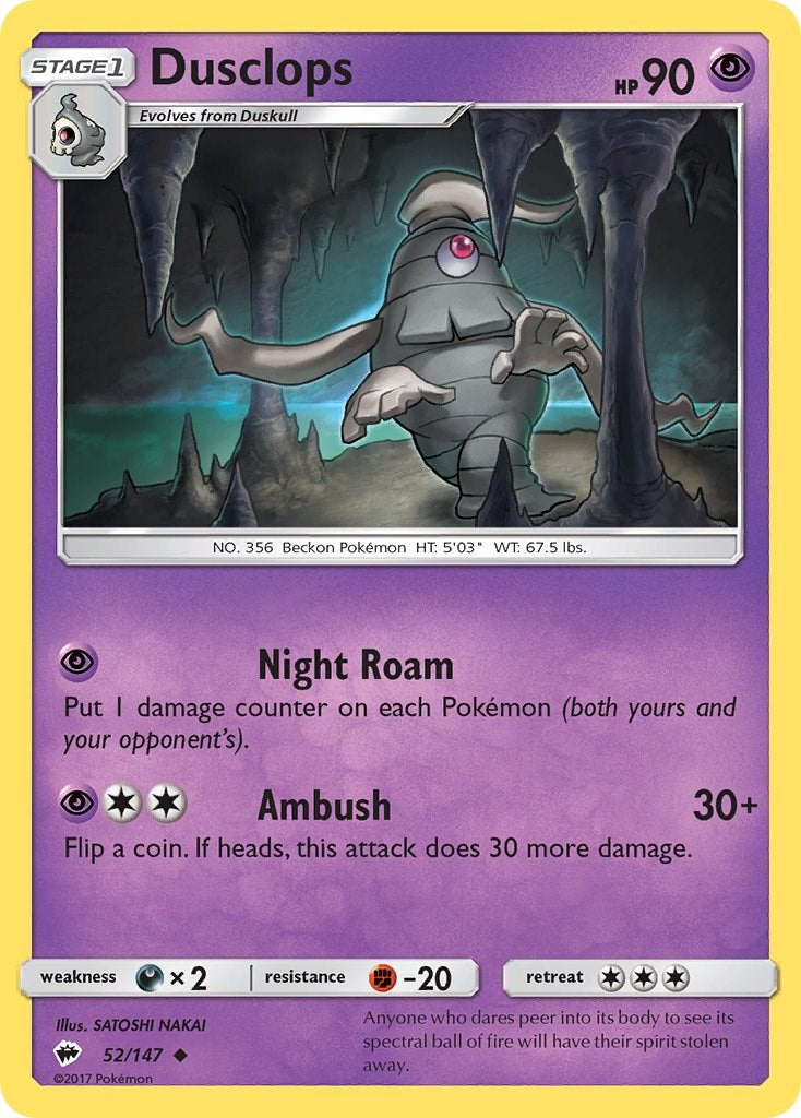 Dusclops [52/147] [Burning Shadows] Reverse Holofoil