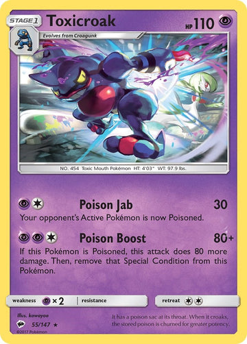 Toxicroak (055/147) [Sun & Moon: Burning Shadows]